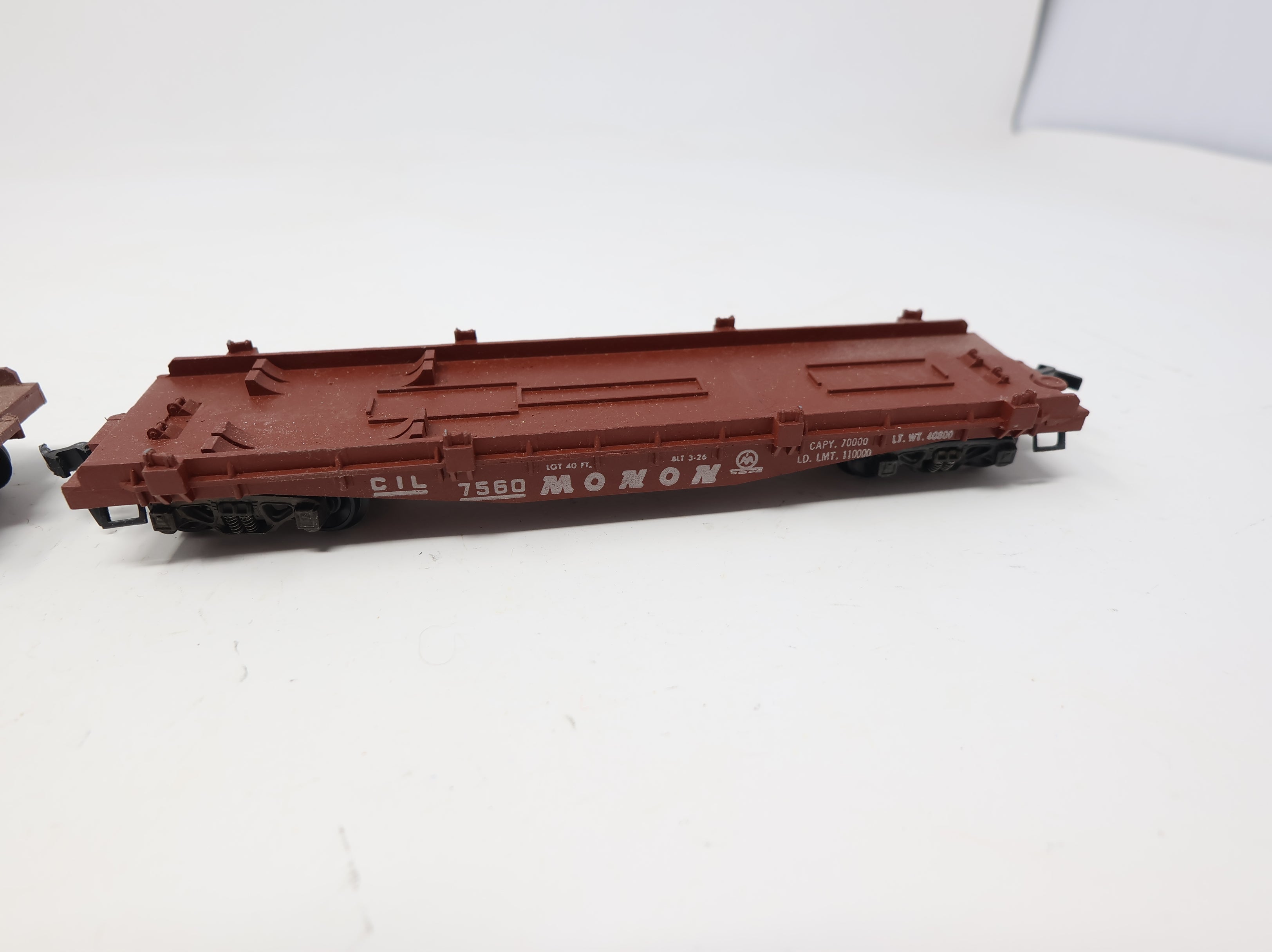 USED PENN LINE HO Scale 40' Trailer Flat Car Monon CIL #7560 (2 pcs)