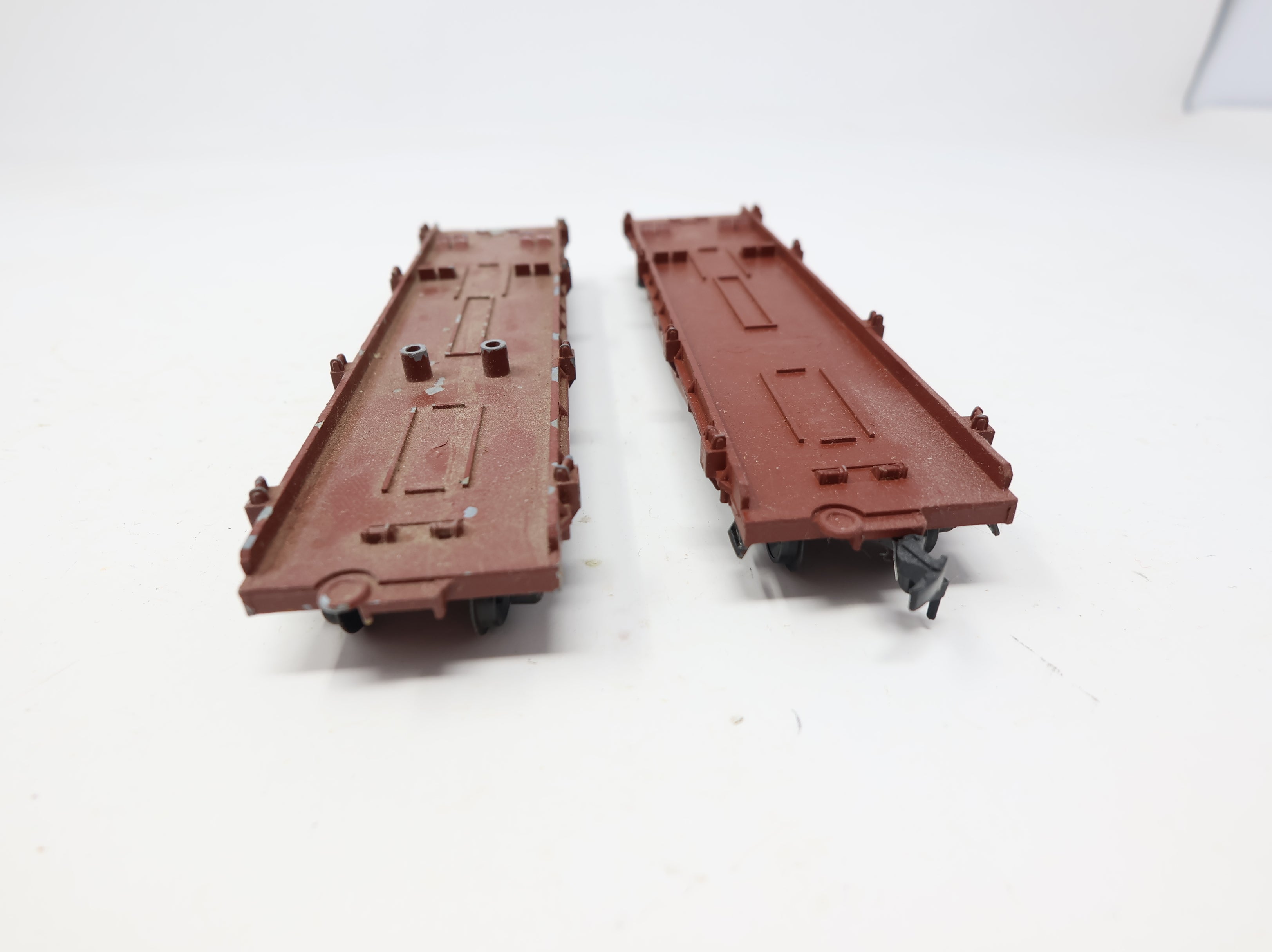 USED PENN LINE HO Scale 40' Trailer Flat Car Monon CIL #7560 (2 pcs)