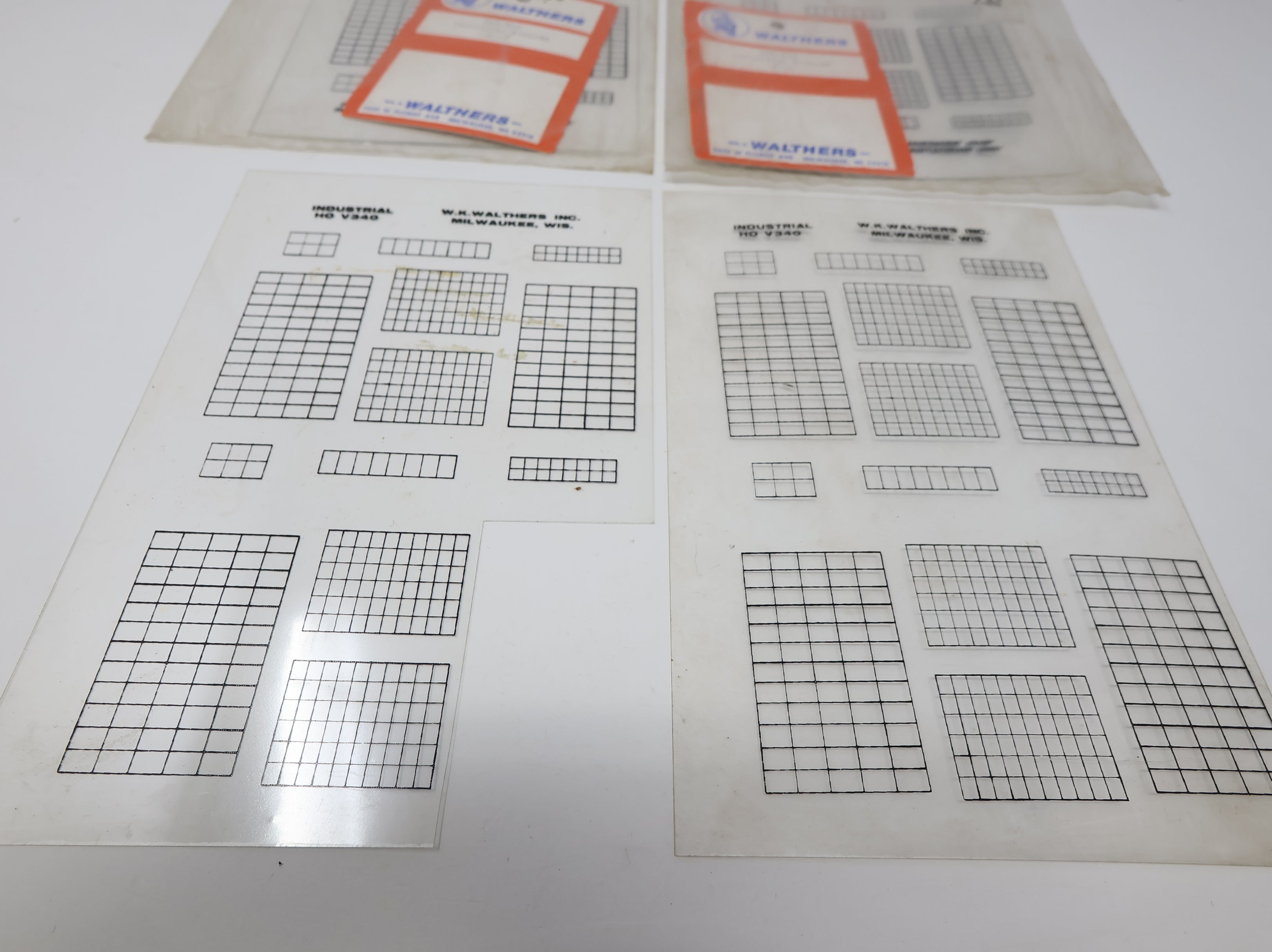 USED Walthers 949-340 HO Scale Industrial Window Sheets (6 pcs)