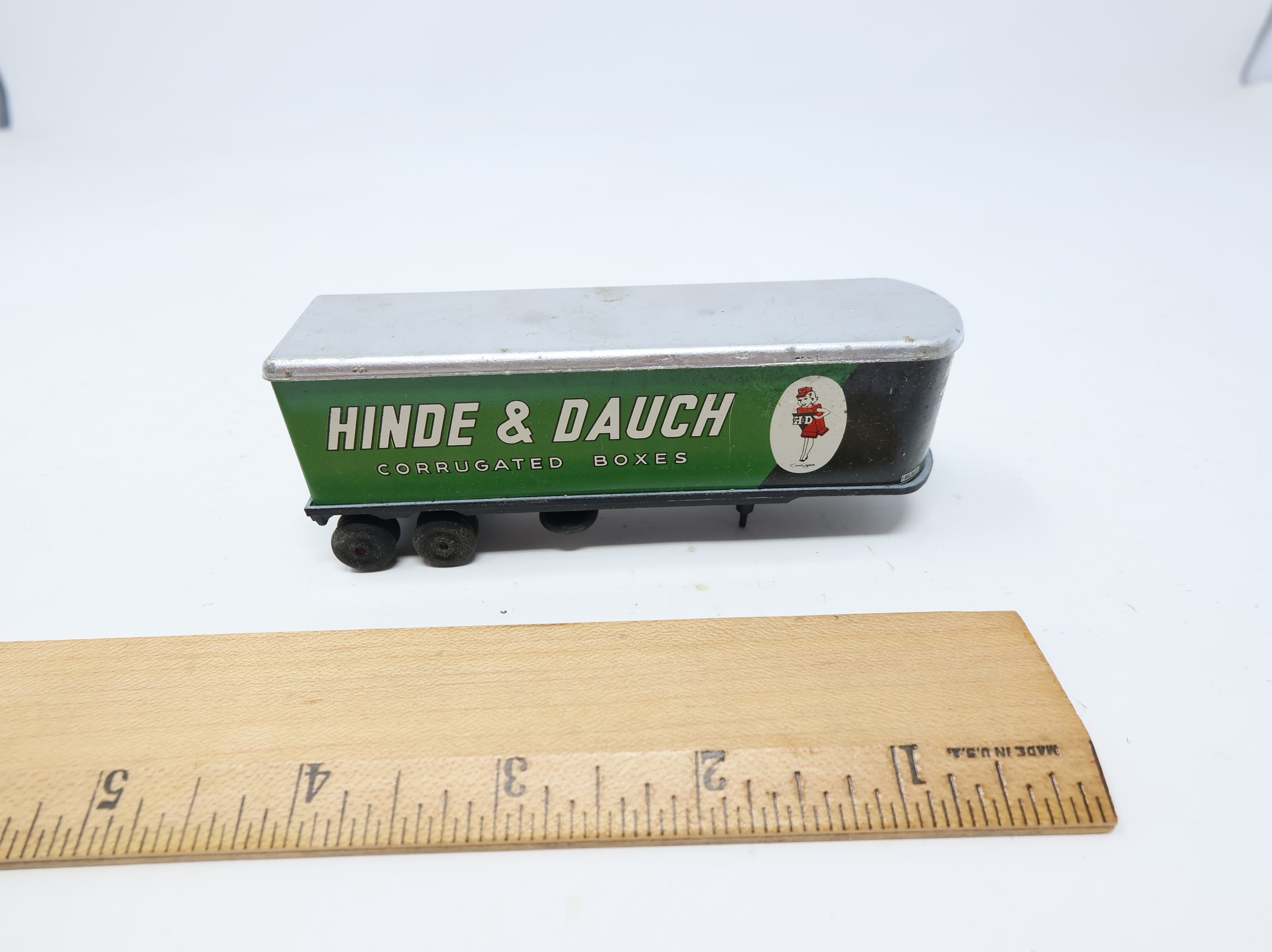 USED PENN LINE HO Scale Vintage Van Trailer Hinde & Dauch Metal