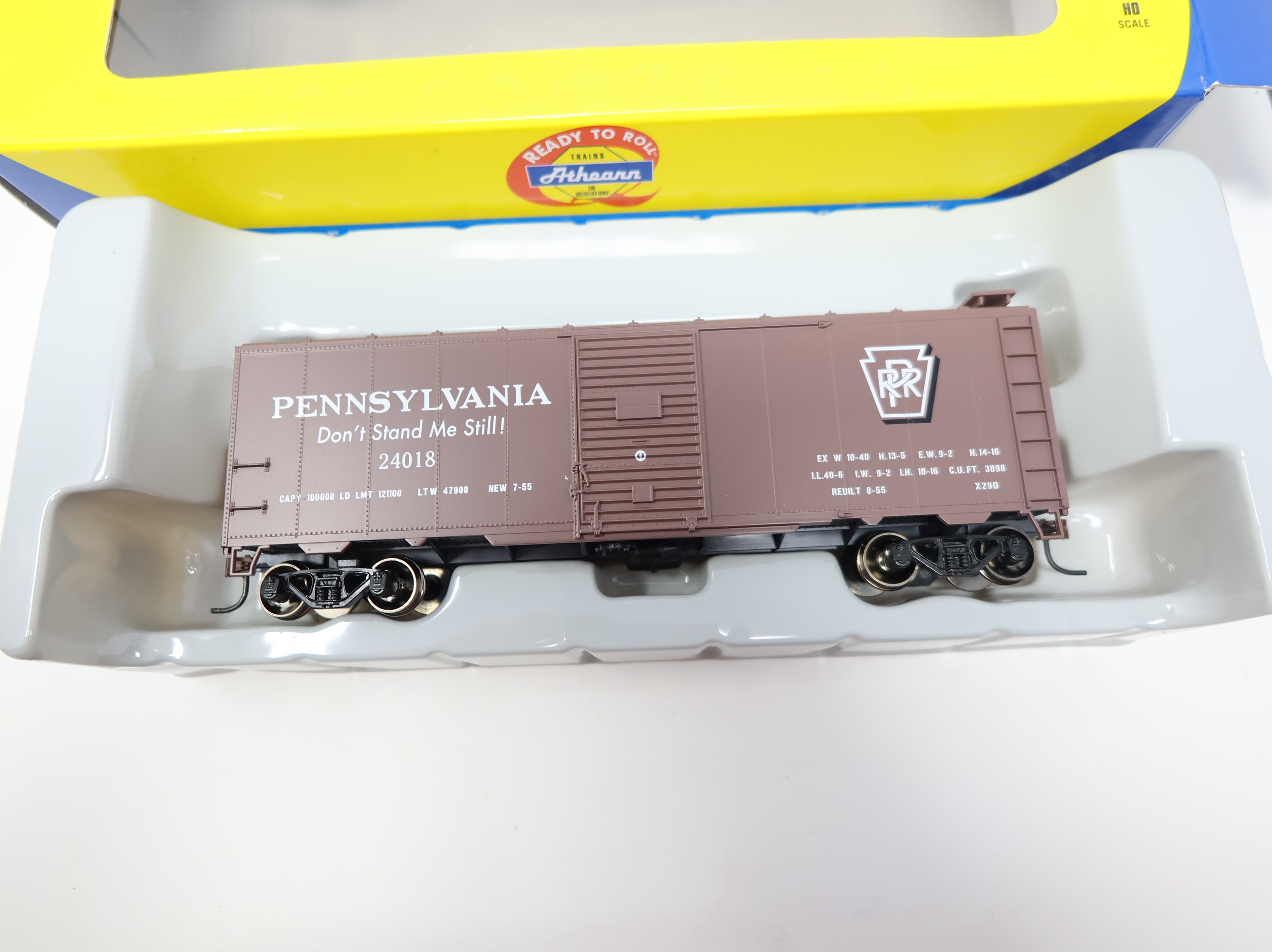 Athearn 70052 HO Scale 40' Youngstown Steel Box Car Pennsylvania #24018