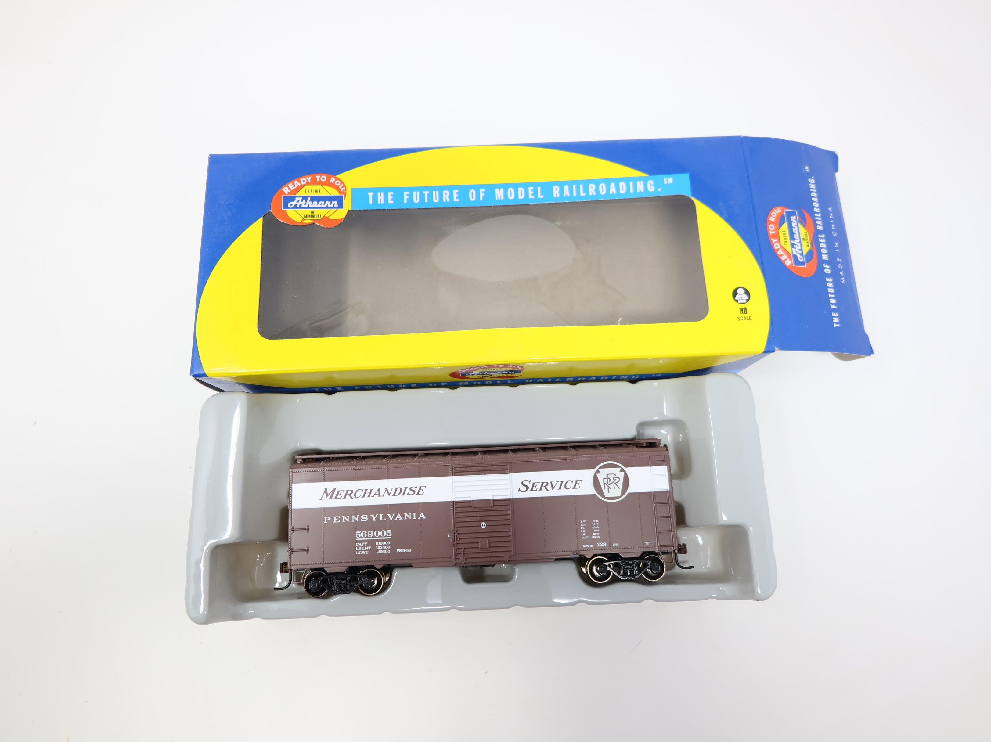 Athearn 70063 HO Scale 40' Youngstown Steel Box Car Pennsylvania #569005 Merch Service