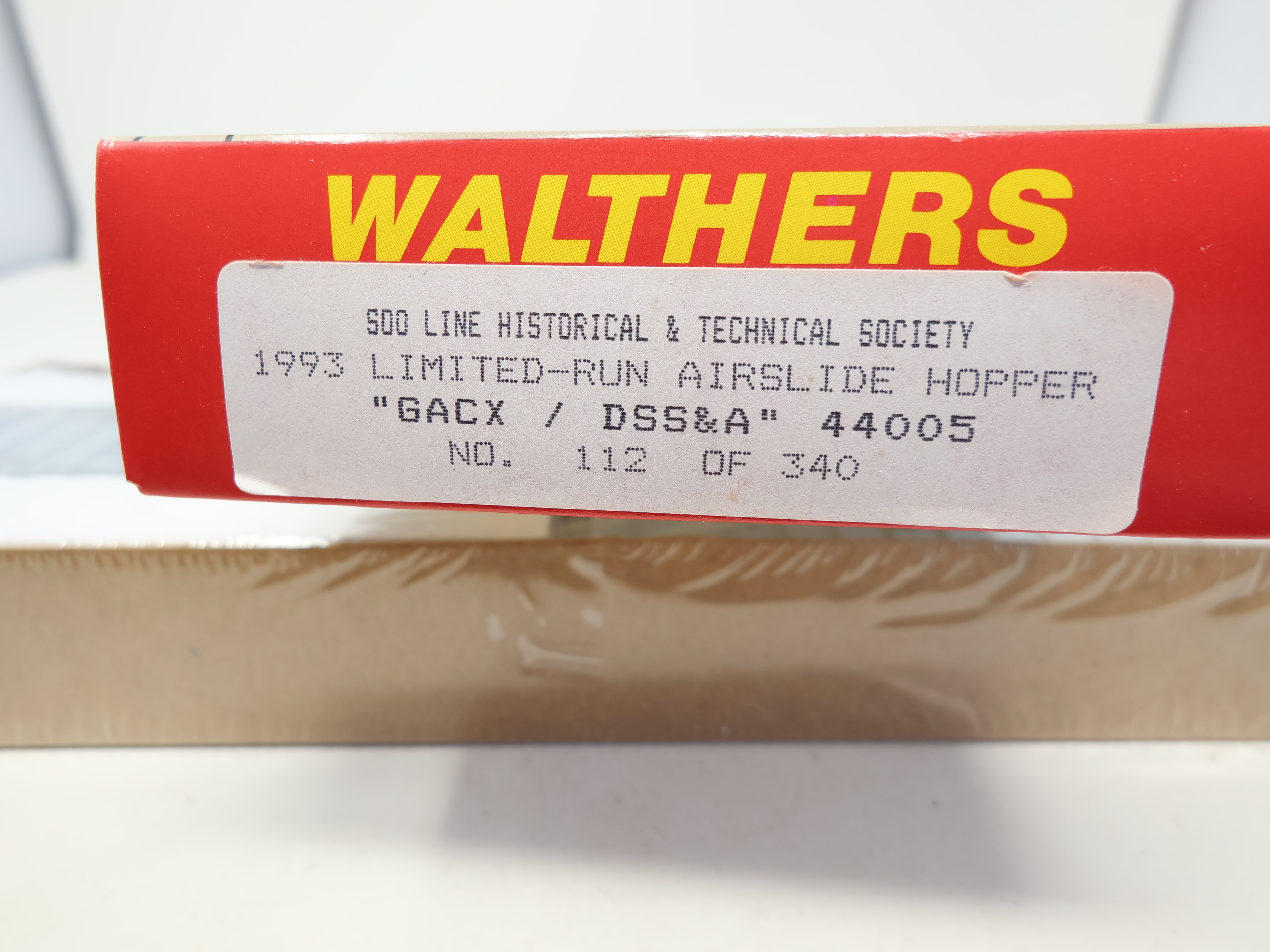 Walthers HO Scale, 1993 LMTD Run Airslide Hopper, DSSA GACX #44005, Sealed 112/340 (KIT)