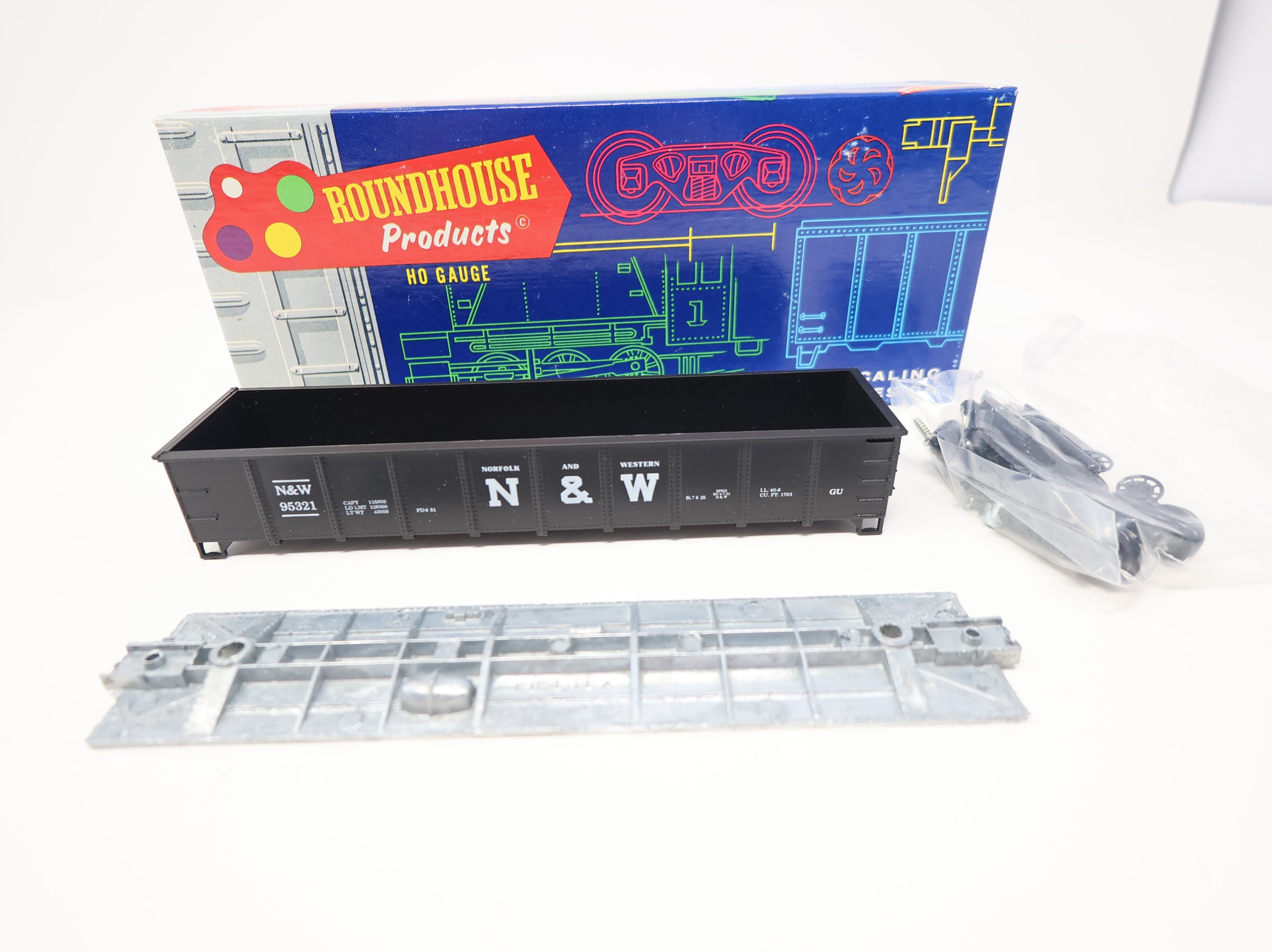 USED Roundhouse 3252 HO Scale 40' Gondola Norfolk & Western N&W #95321 KIT