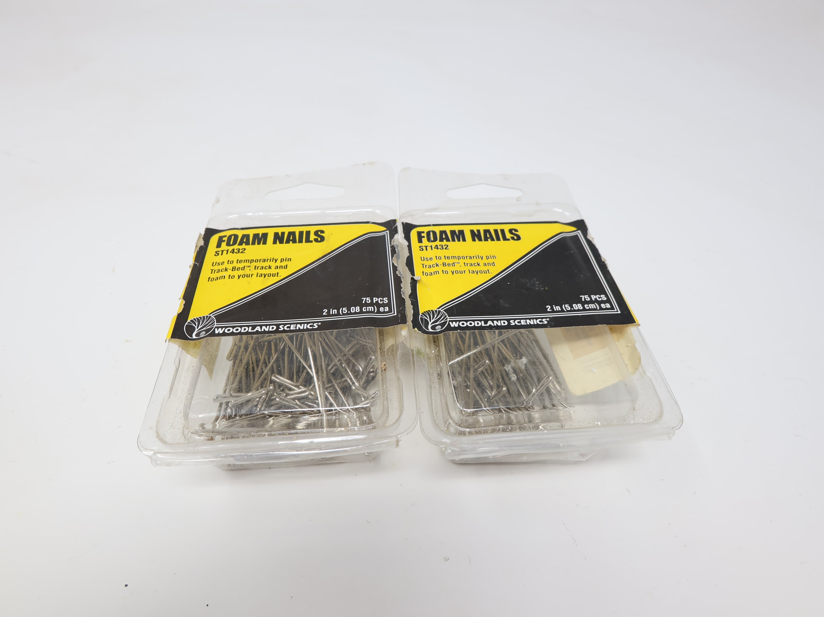 USED Woodland Scenics ST1432 Foam Nails (2 opened packs) (2 pcs)