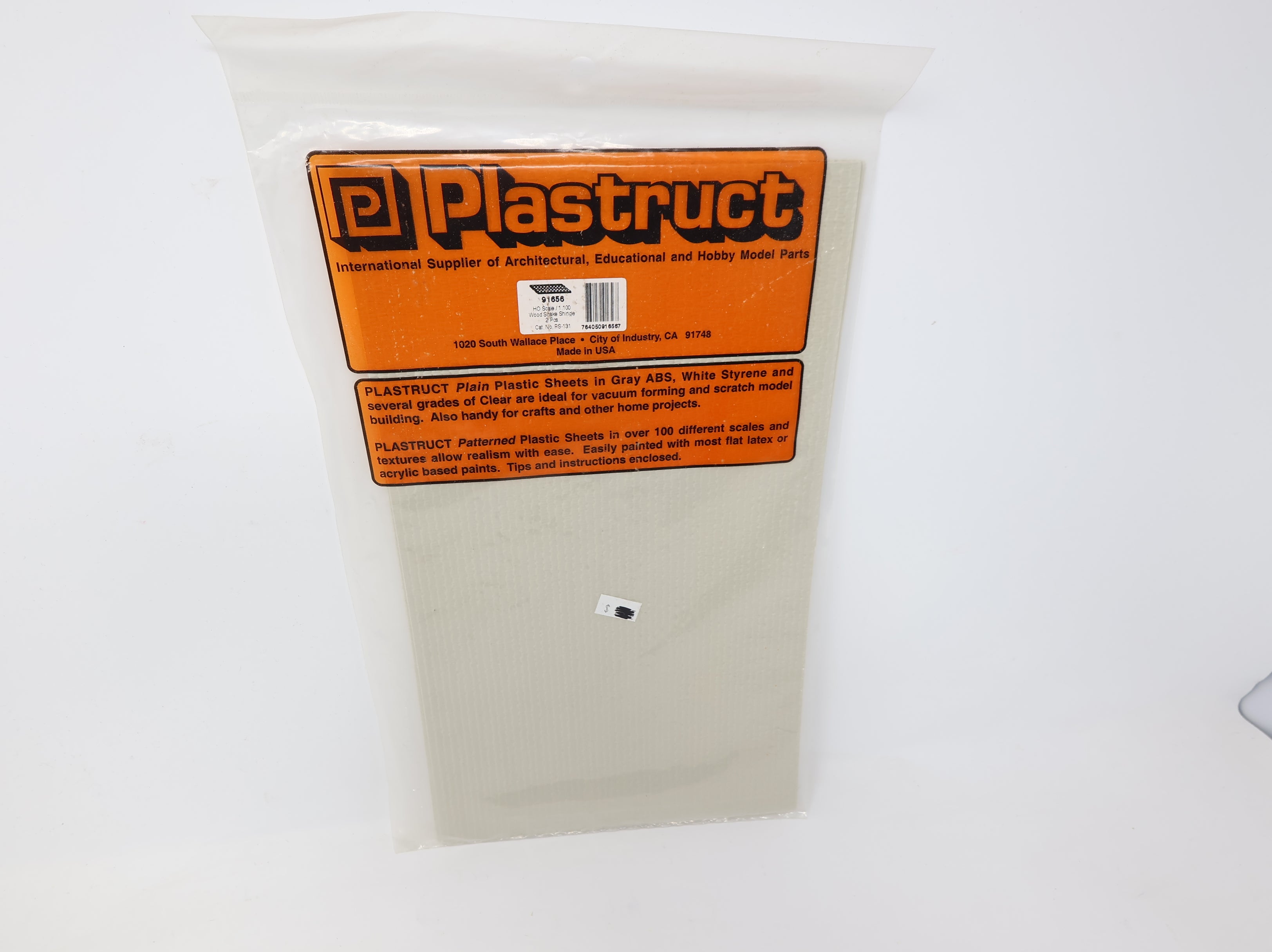 Plastruct 91656 HO Scale Wood Shake Shingle (2 pcs)