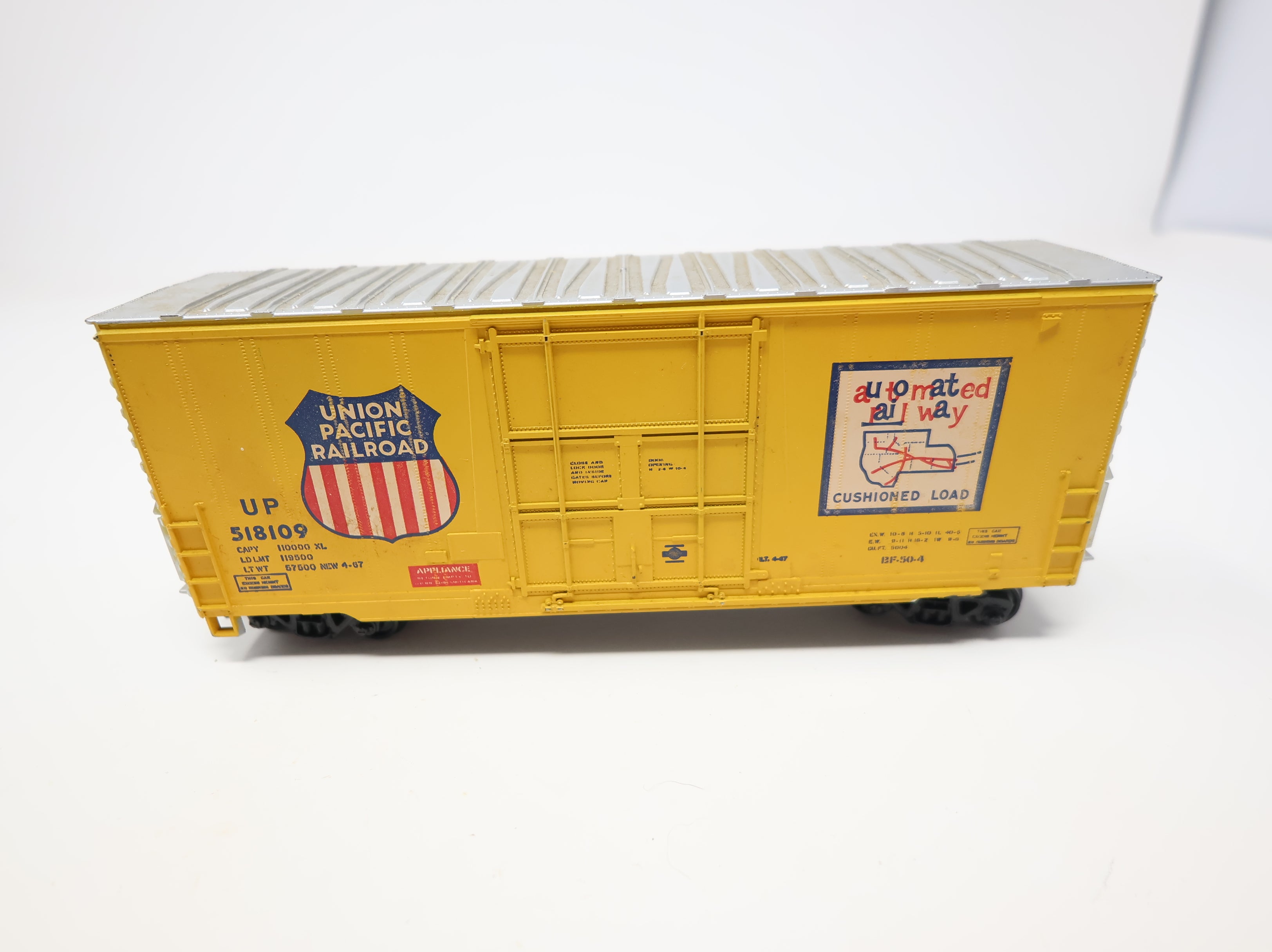 USED Athearn HO Scale 40' Hi-Cube Box Car Union Pacific UP #518109