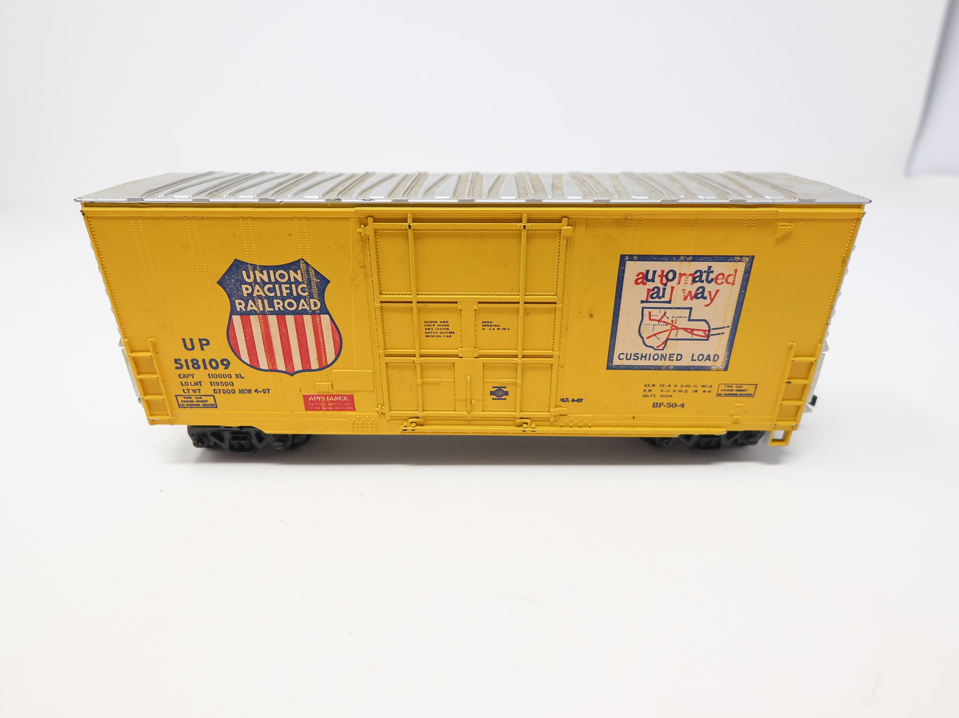 USED Athearn HO Scale 40' Hi-Cube Box Car Union Pacific UP #518109