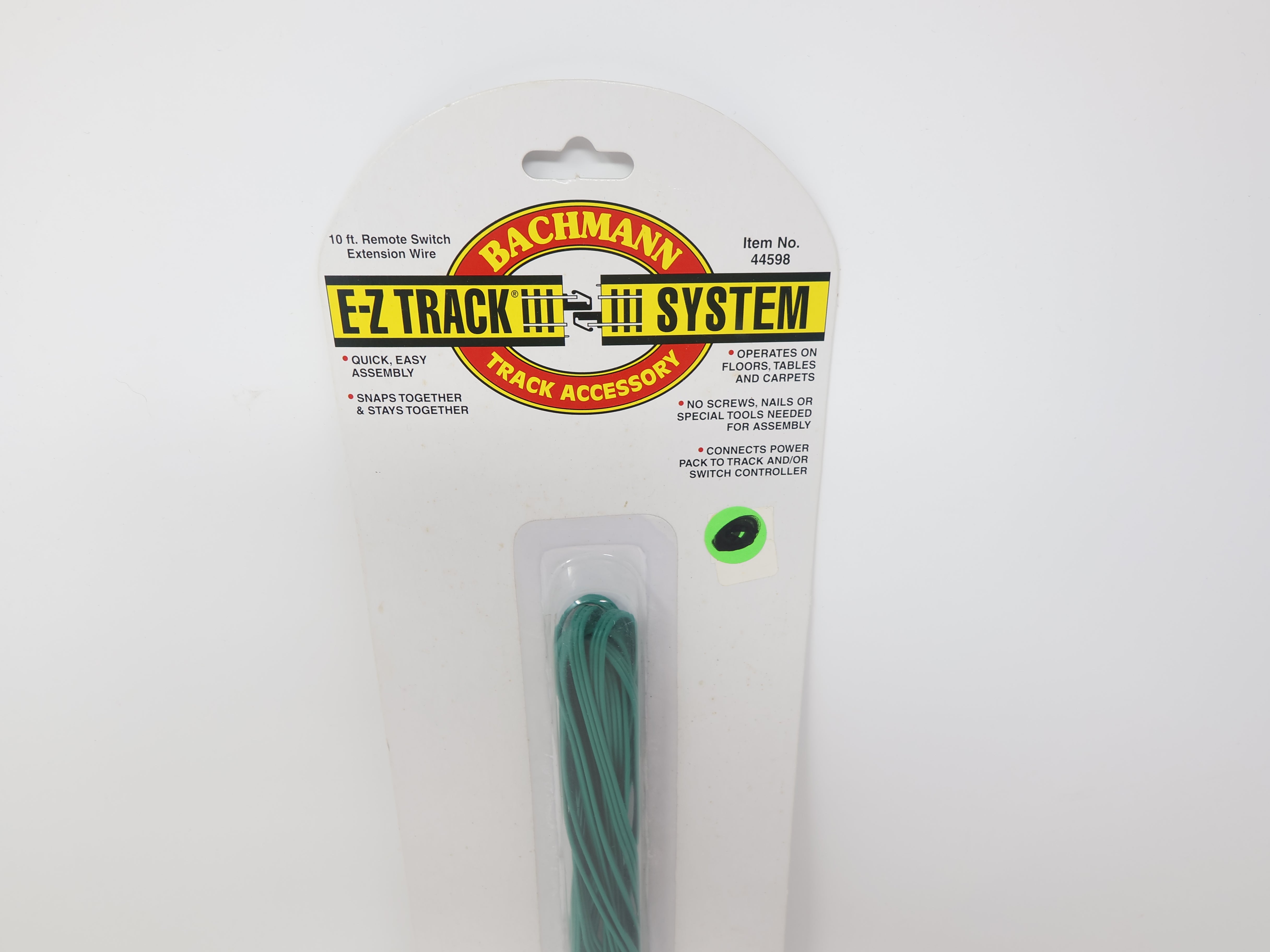 Bachmann 44598 HO Scale, 10' Green Switch Extension Wire