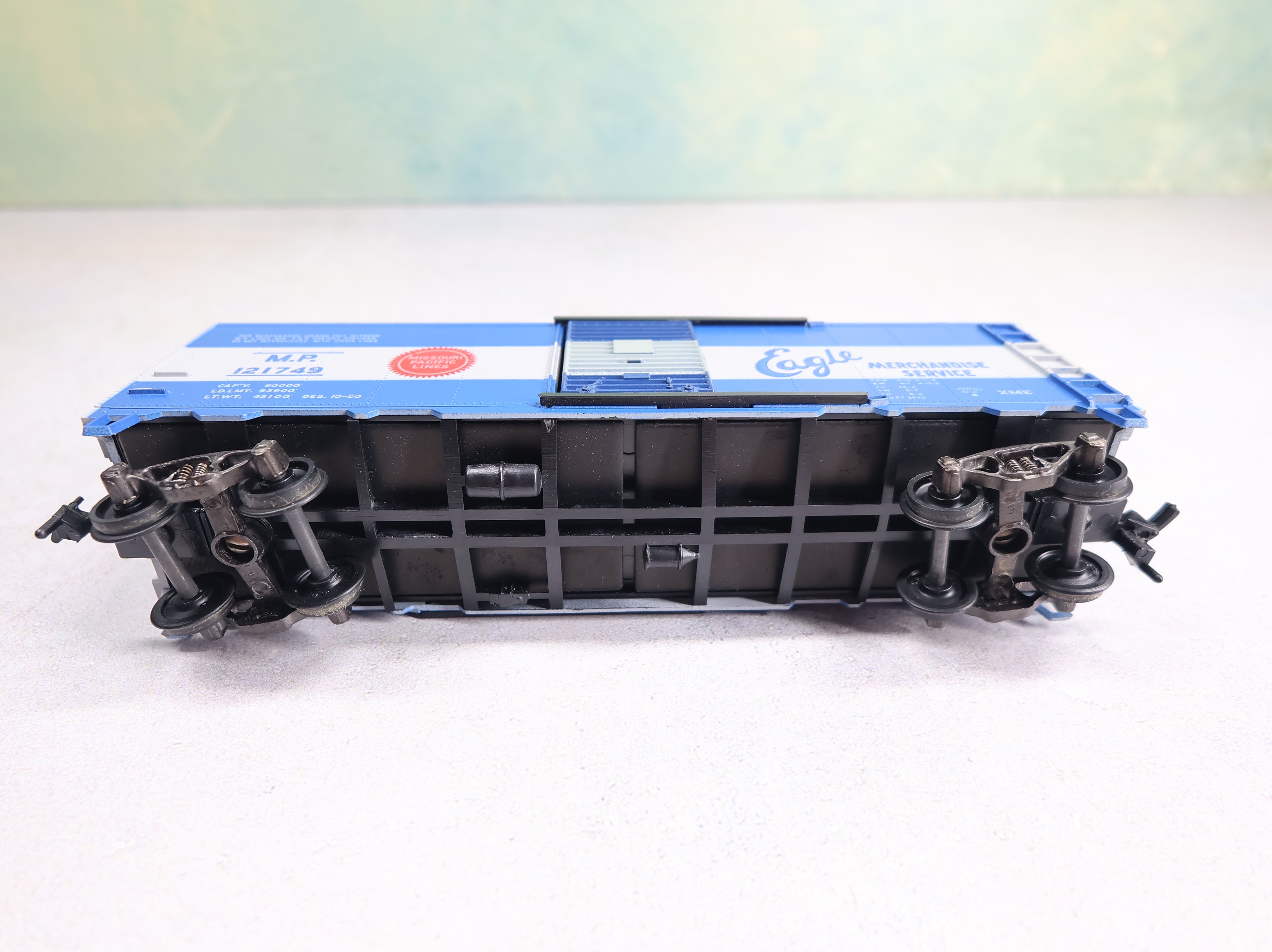 USED Athearn HO Scale 40' Steel Box Car Missouri Pacific MP #121749 Eagle Merch