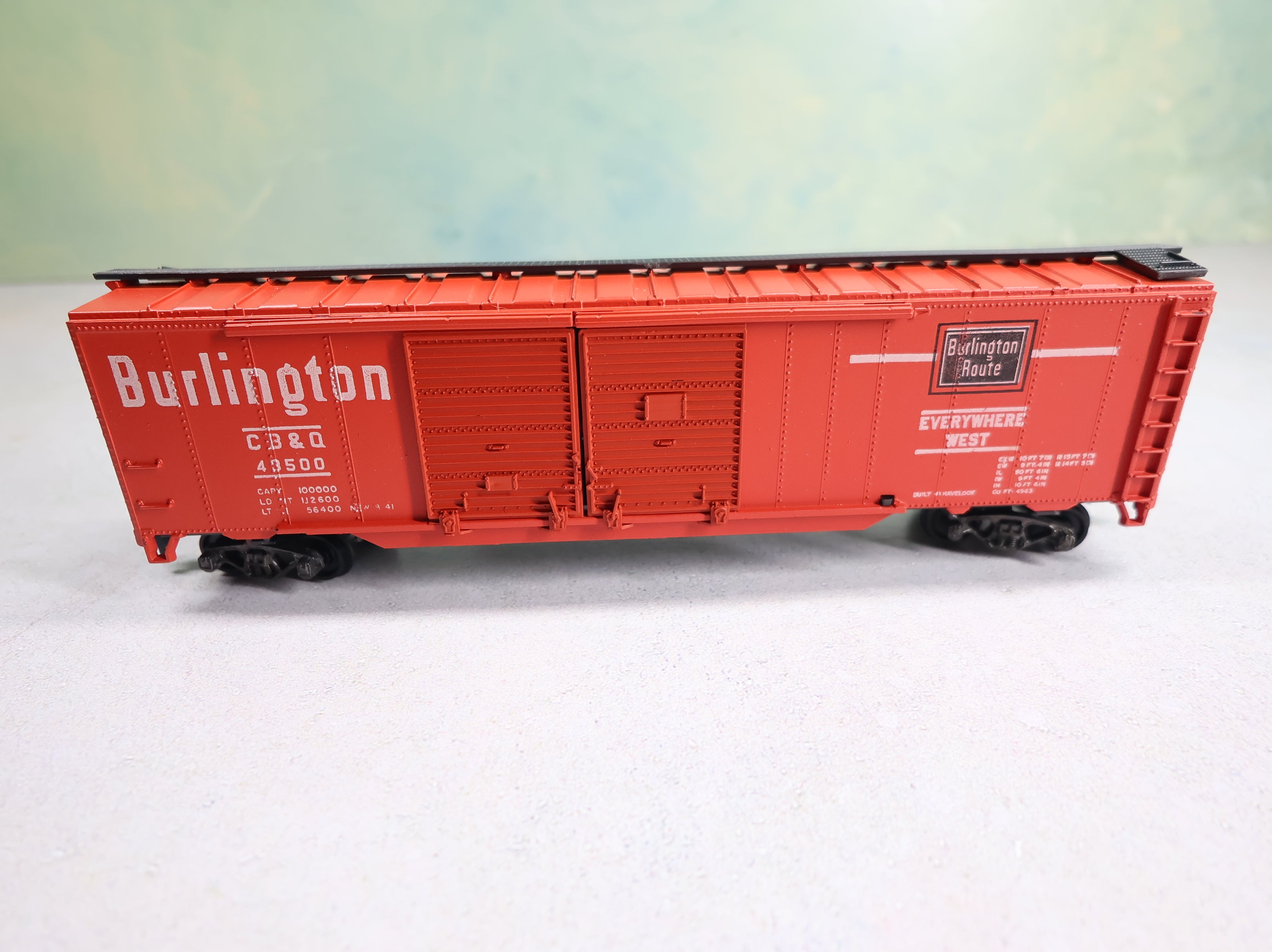 USED Athearn HO Scale 50' Steel DD Box Car Burlington CB&Q #43500