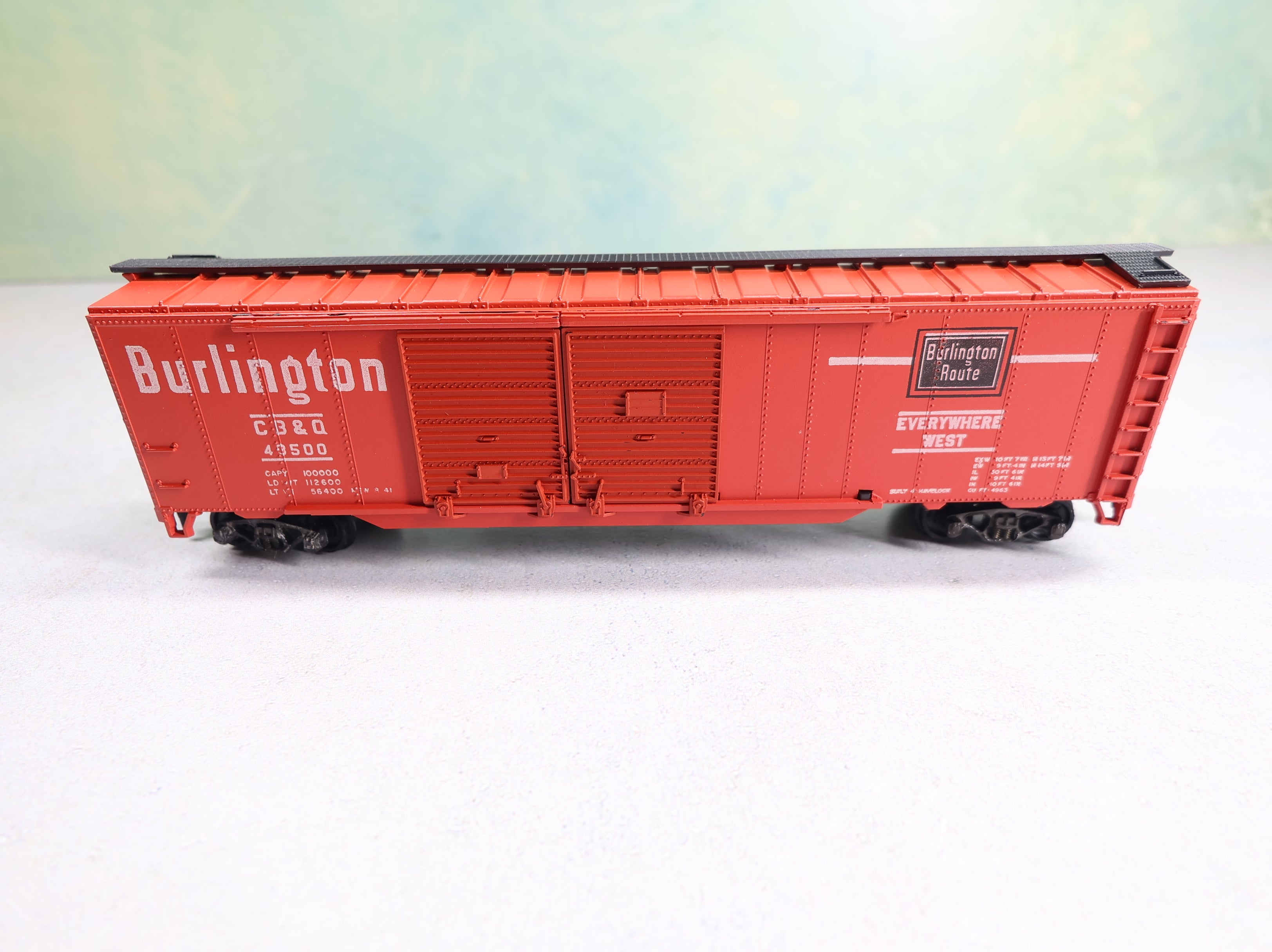 USED Athearn HO Scale 50' Steel DD Box Car Burlington CB&Q #43500