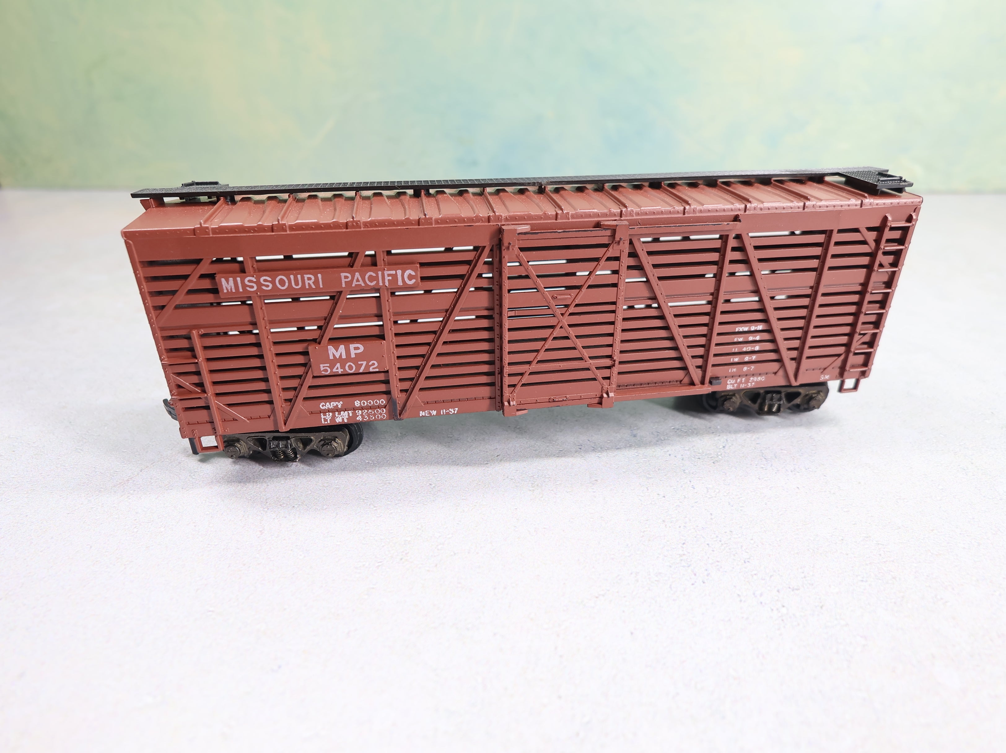 USED Athearn HO Scale 40' Stock Car Missouri Pacific MP #54072