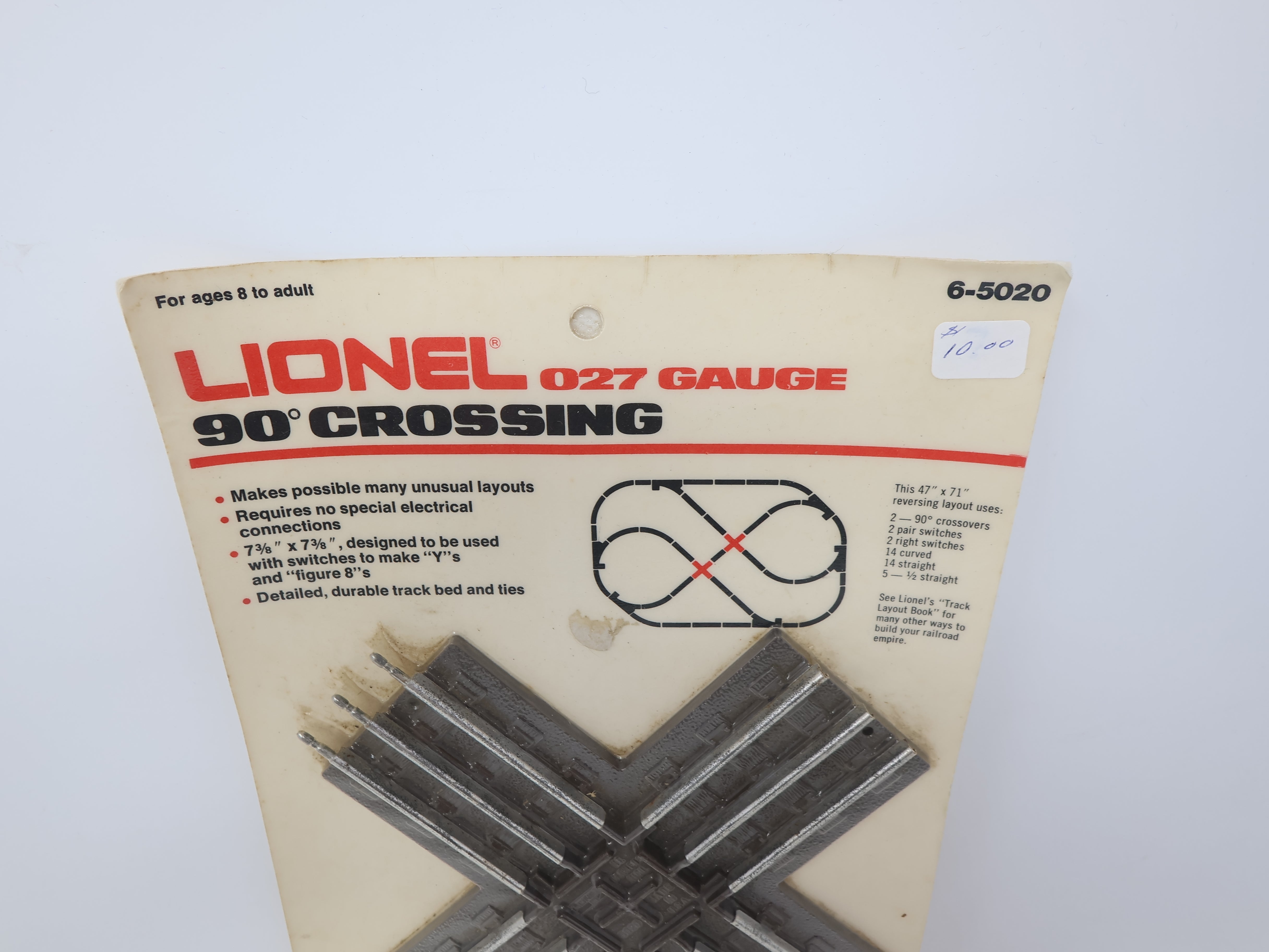 USED Lionel 1139710 HO Scale, 90 Degree Crossing (sealed), O-27