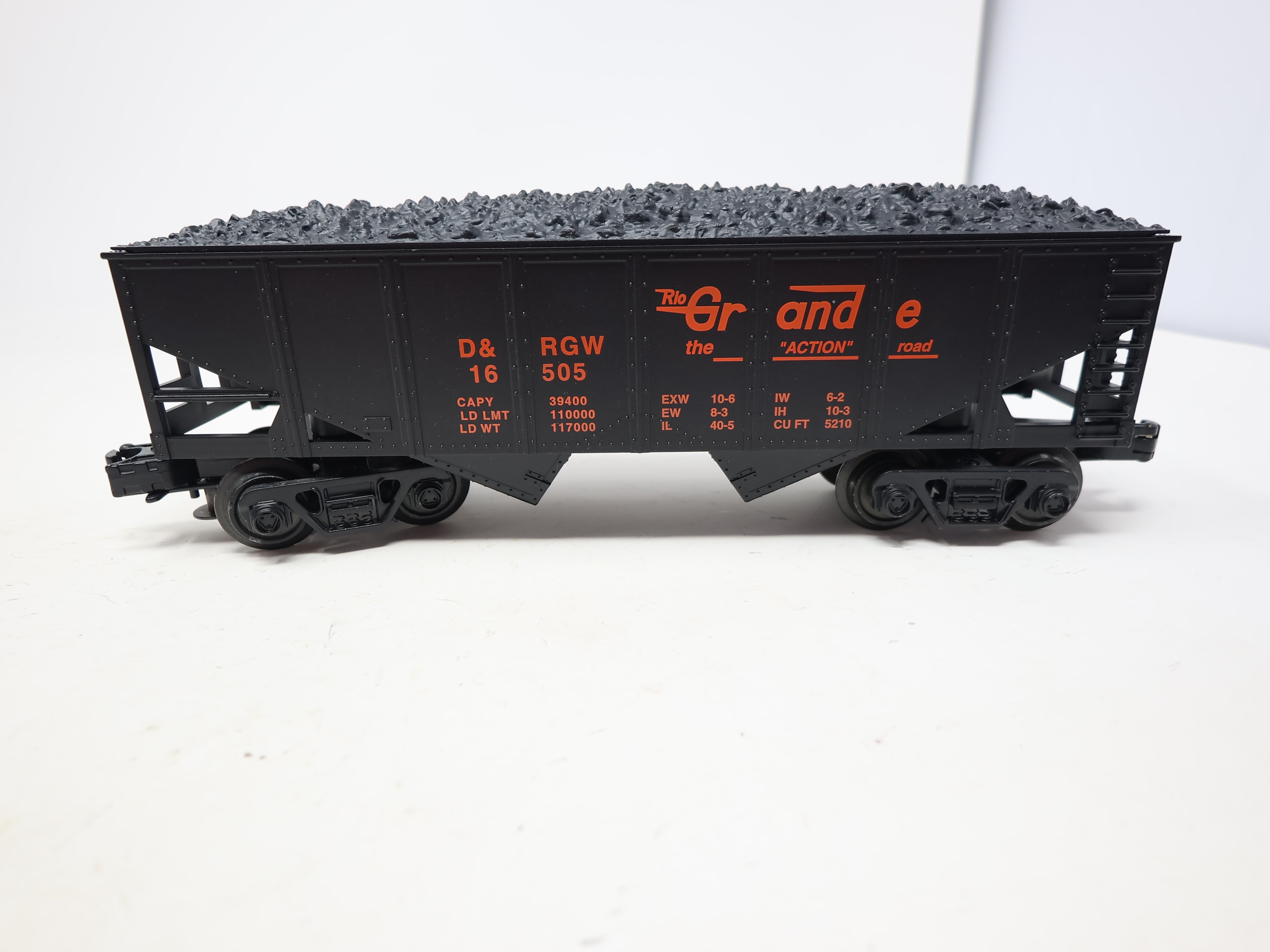 USED Industrial Rail 4002 O, Coal Hopper, Rio Grande D&RGW #16505, O27