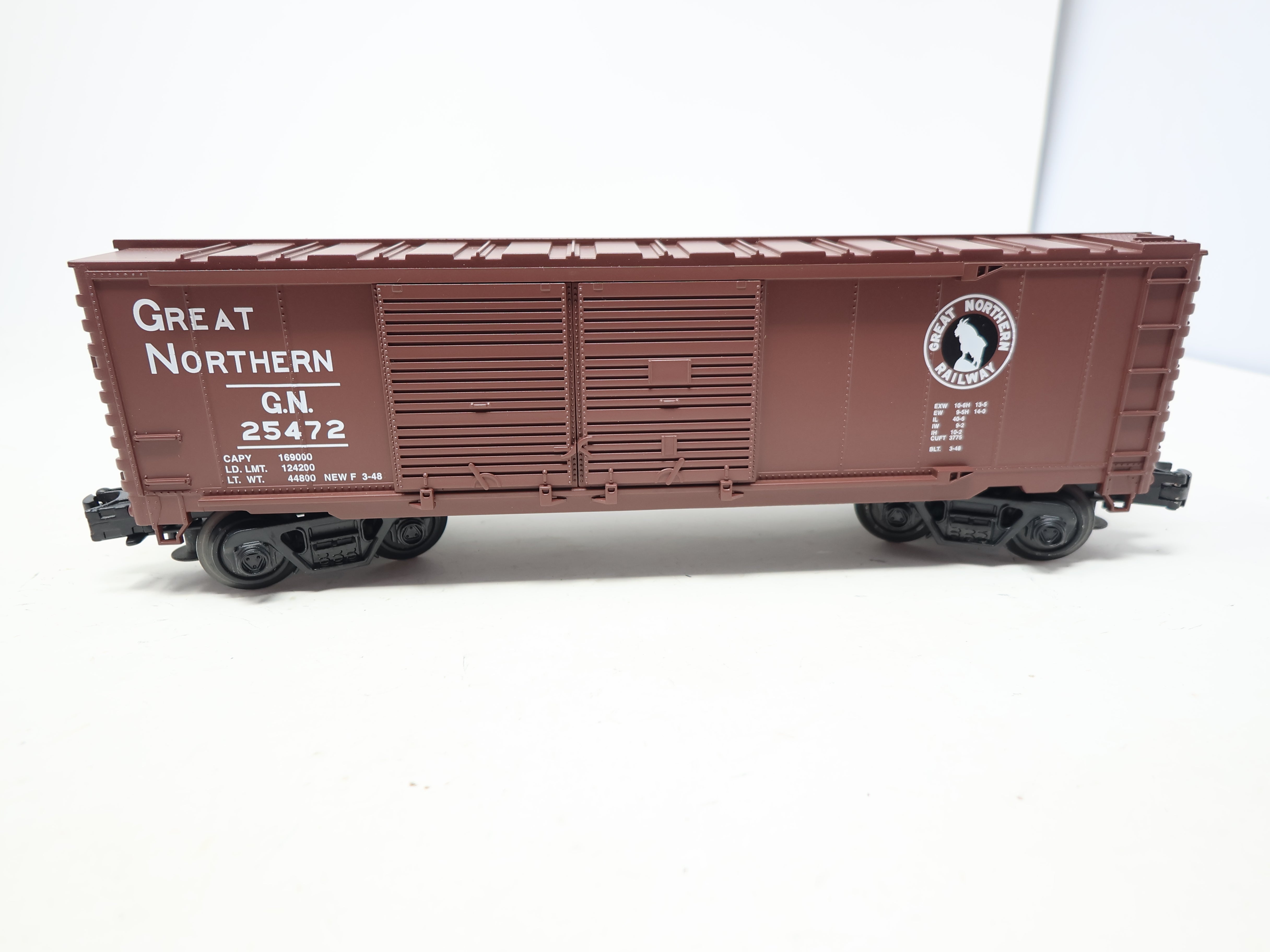 USED Industrial Rail 1106 O, Double Door Box Car, Great Northern GN #25472, O27