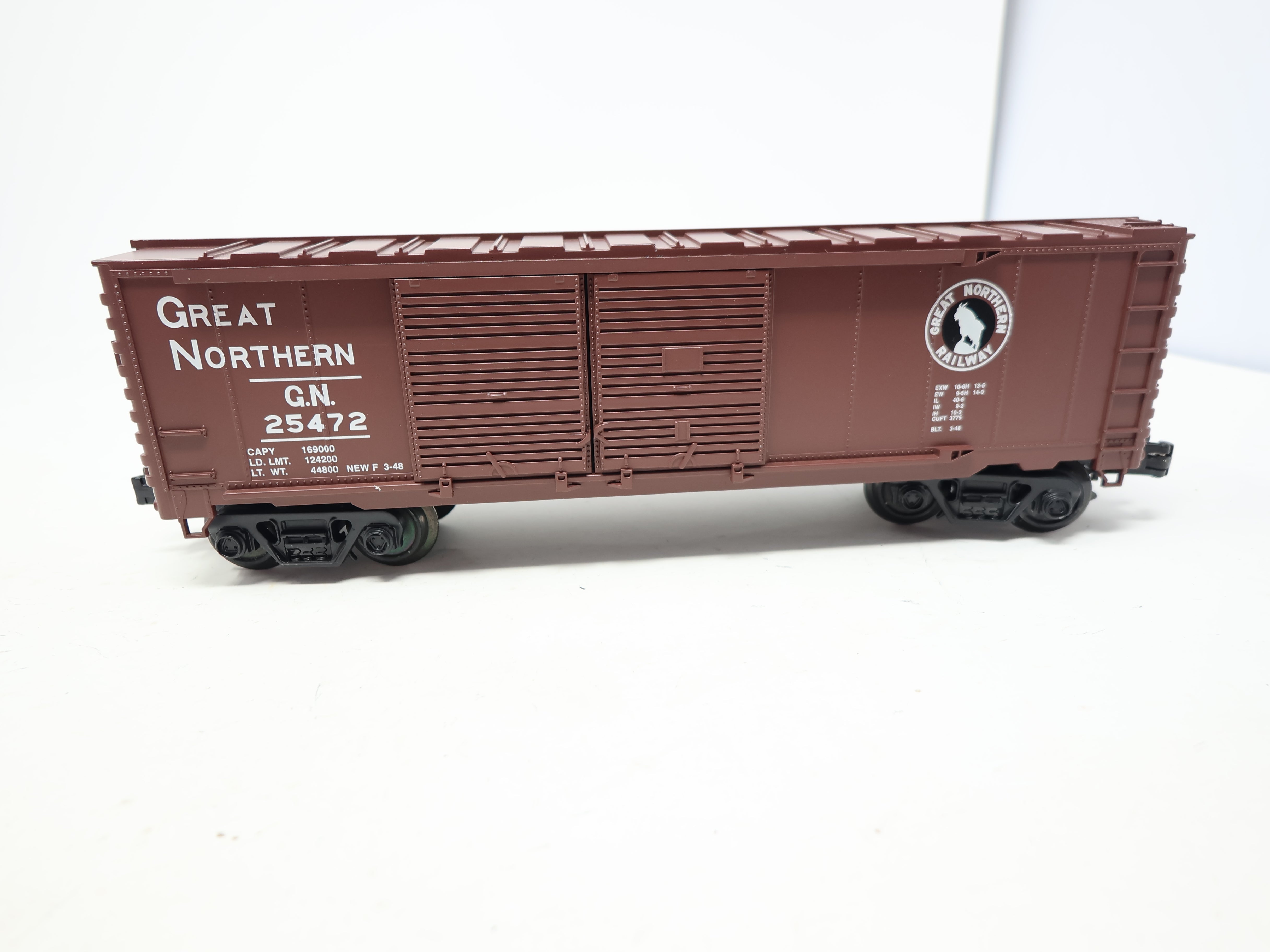 USED Industrial Rail 1106 O, Double Door Box Car, Great Northern GN #25472, O27