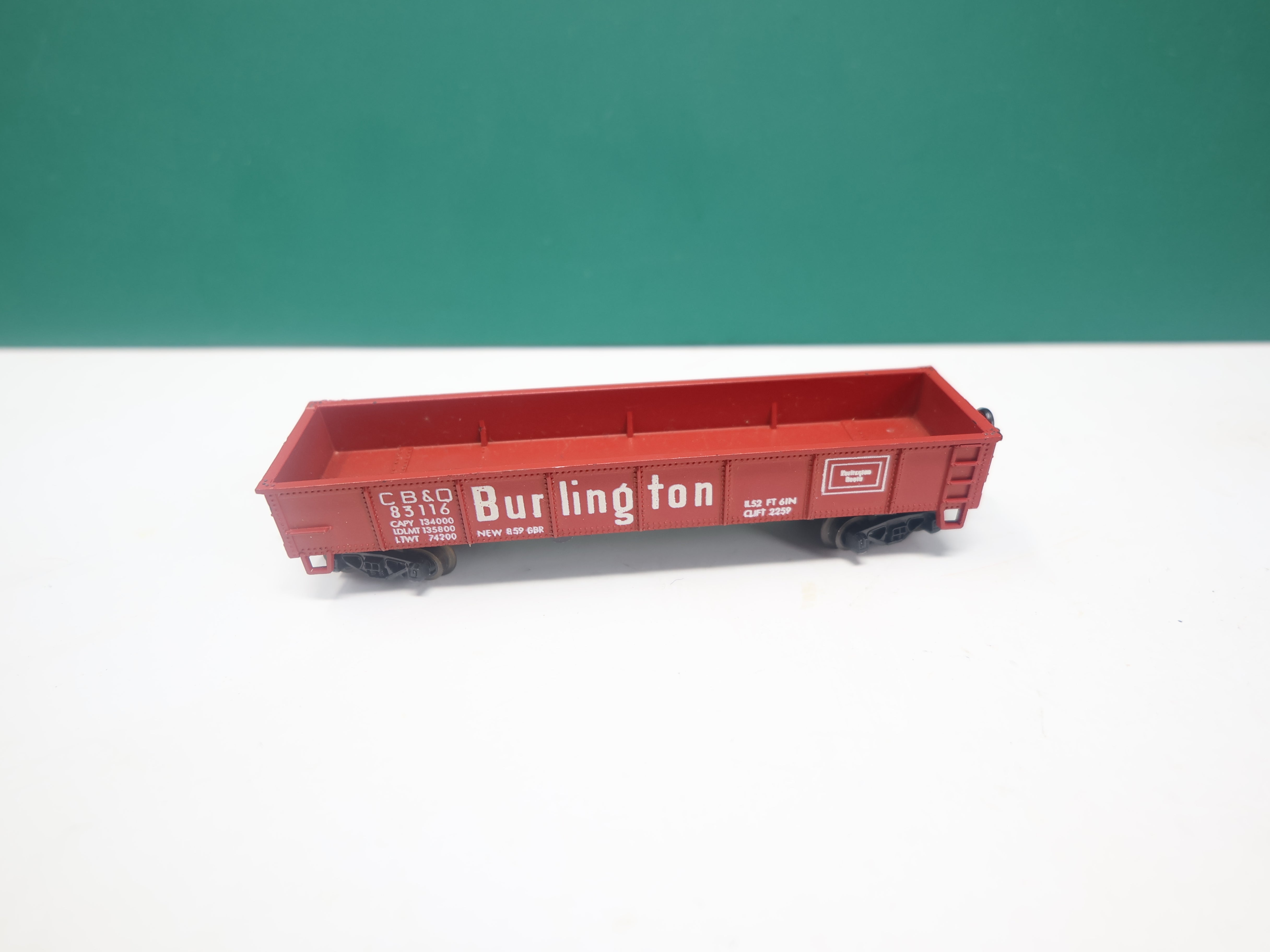 USED TRIX N Scale, Gondola, Burlington CB&Q #83116