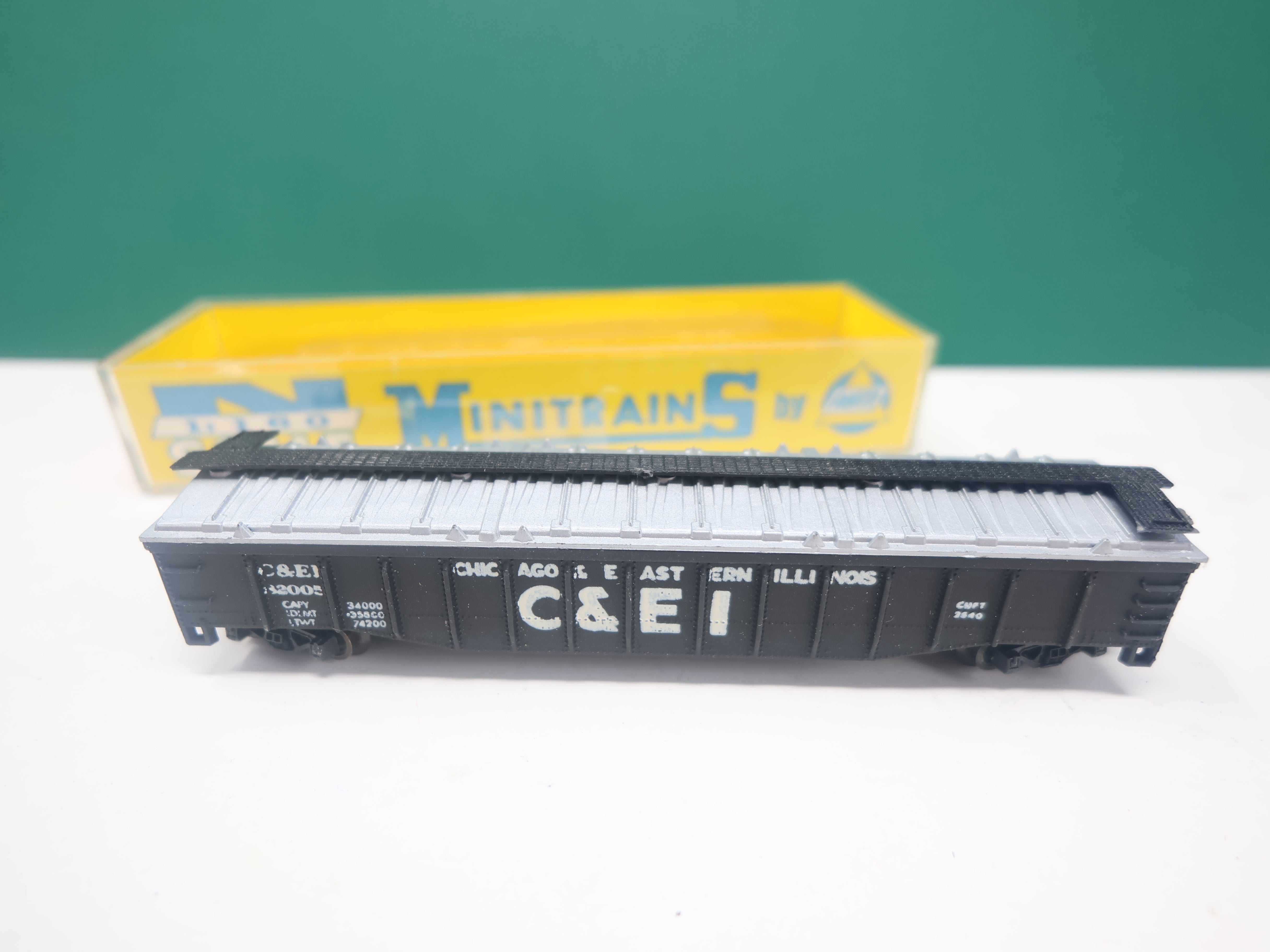 USED AHM 4453 N Scale, Covered Gondola, Chicago and Eastern Illinois Railroad C&EI #82005