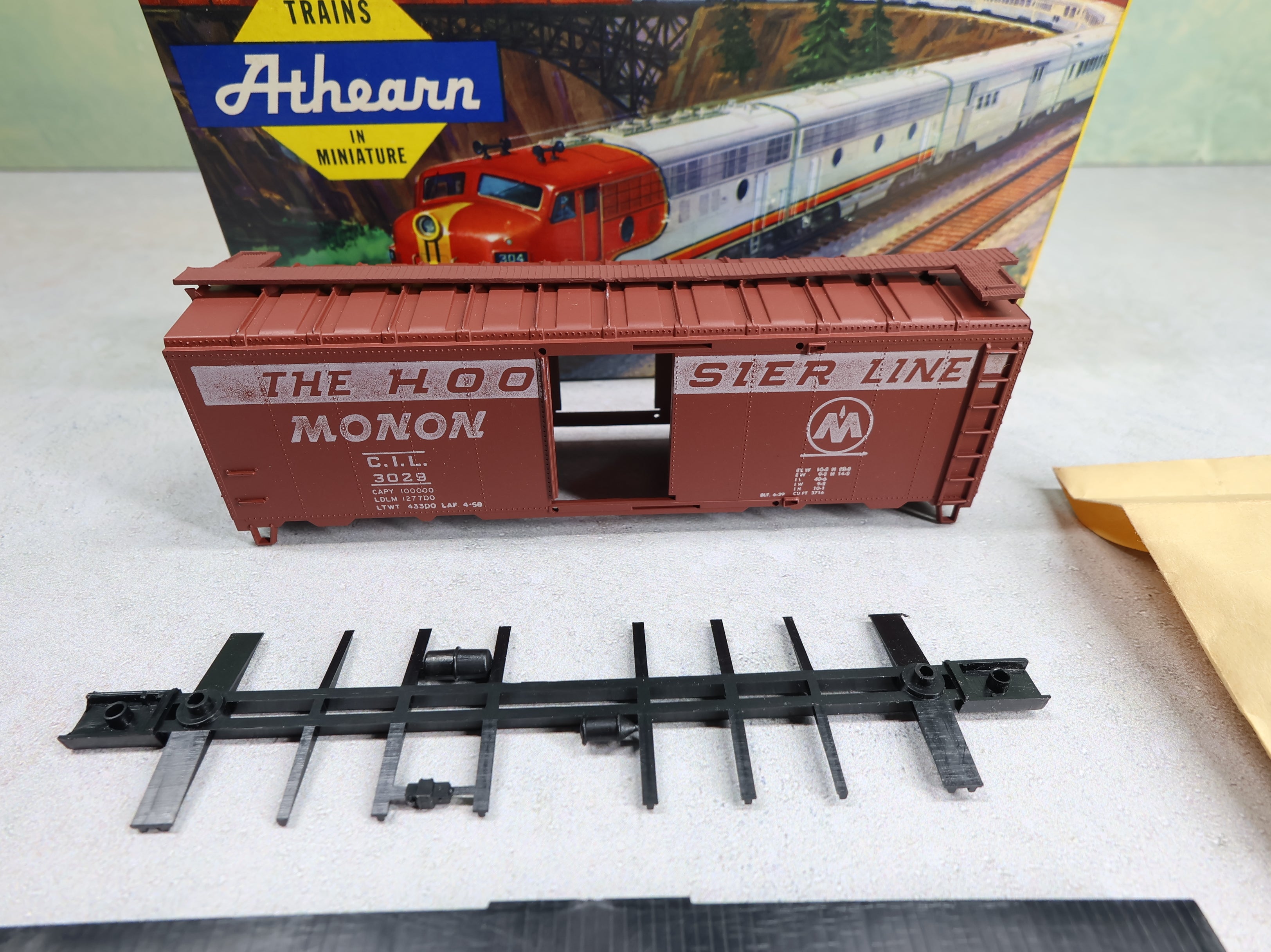 USED Athearn HO Scale 40' Steel Box Car Monon CIL #3029 KIT