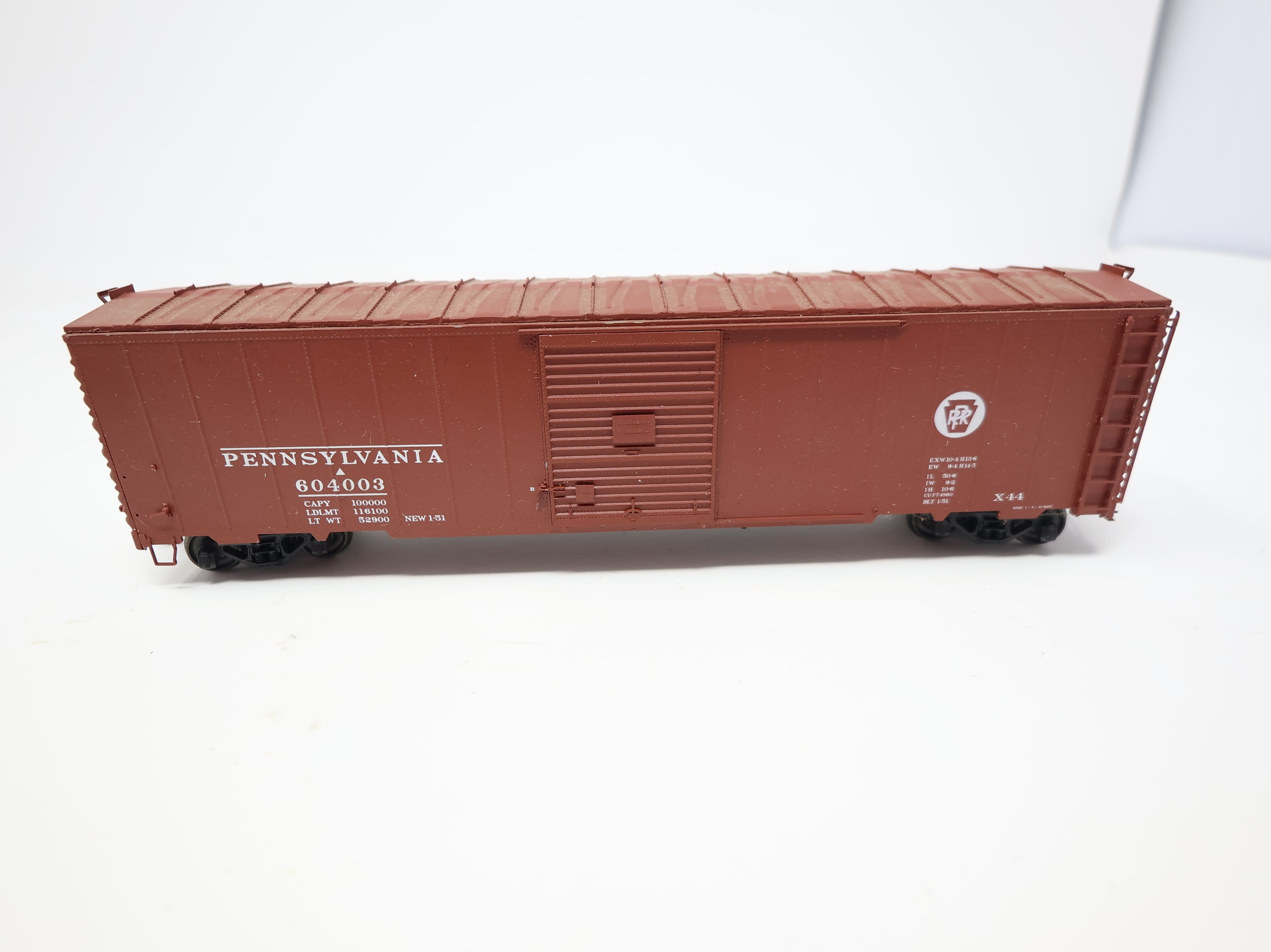 USED HO Scale 50' Steel Box Car Pennsylvania PRR #604003