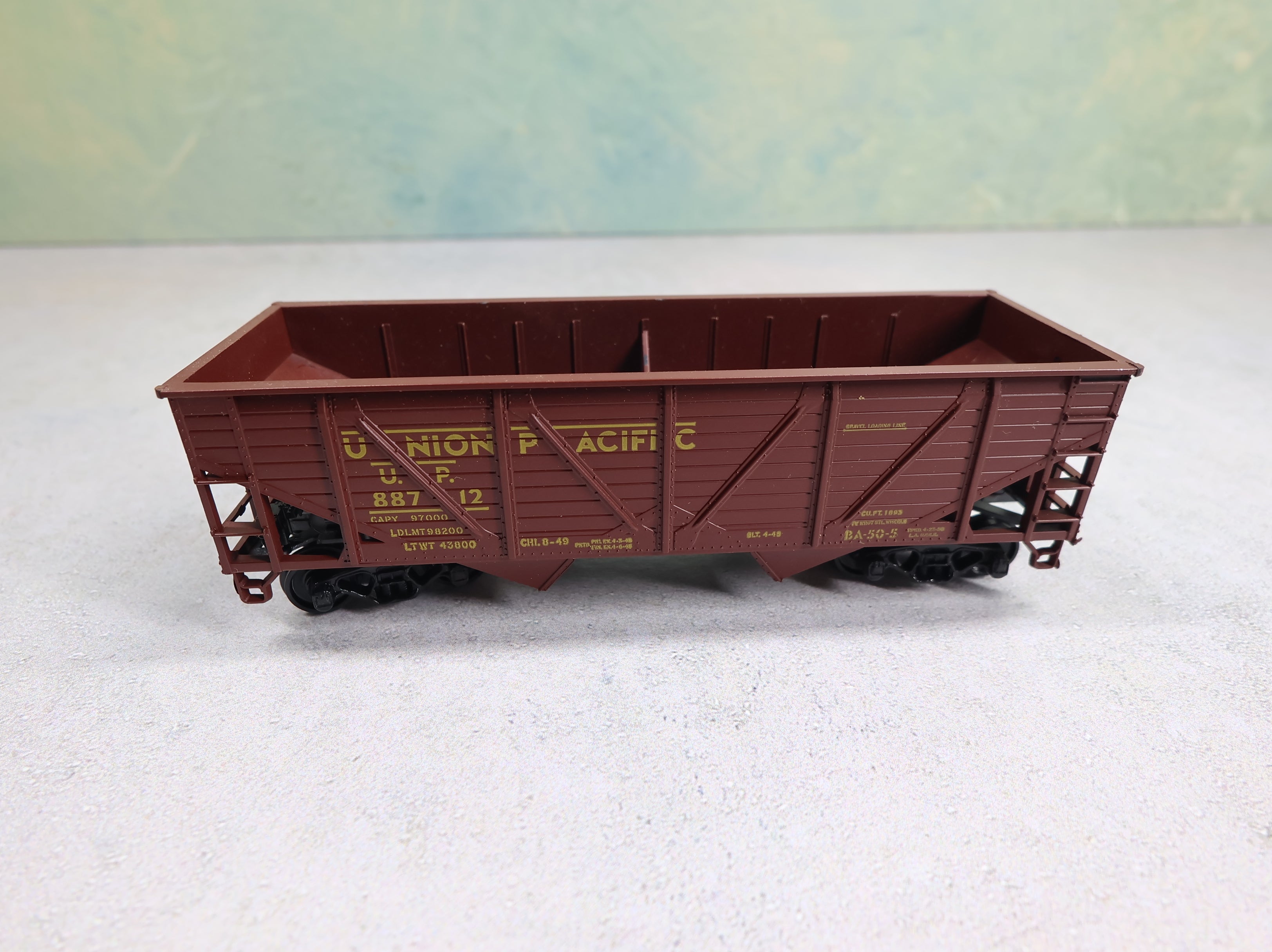 USED Athearn HO Scale 2 Bay Wood & Steel Hopper Union Pacific UP #88712