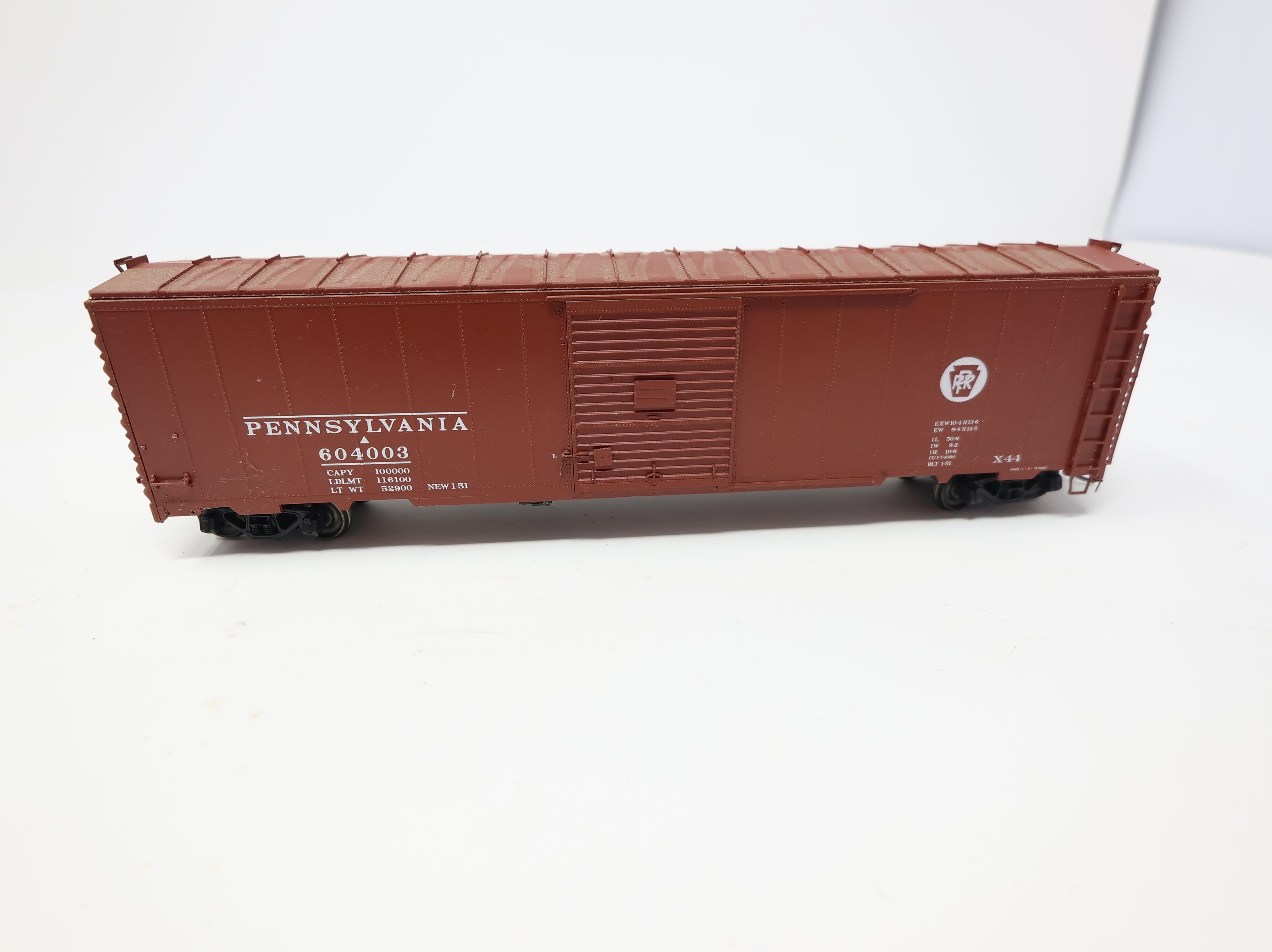 USED HO Scale 50' Steel Box Car Pennsylvania PRR #604003