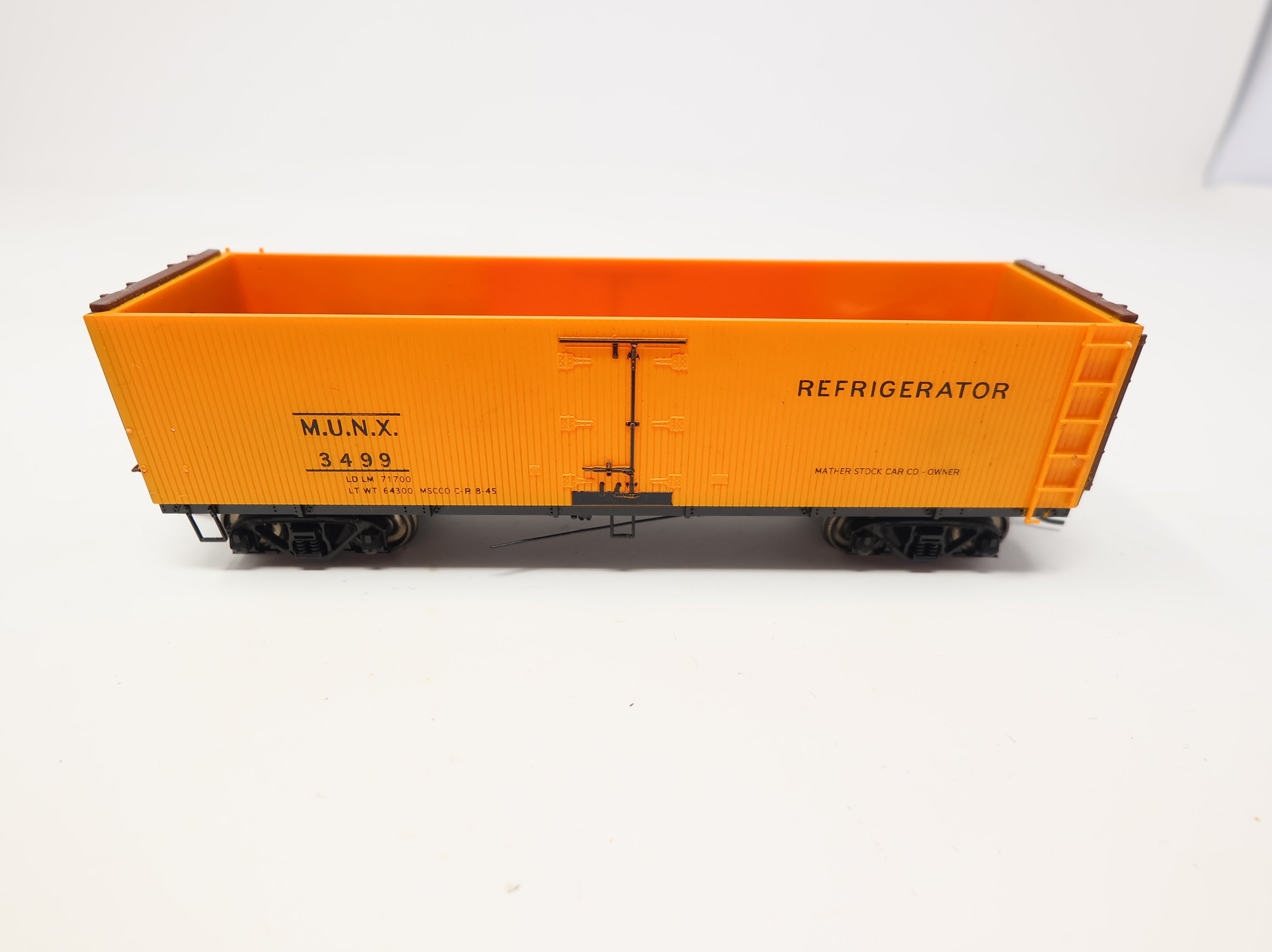 USED HO Scale 37' Wooden Reefer Box Car Mather MUNX #3499