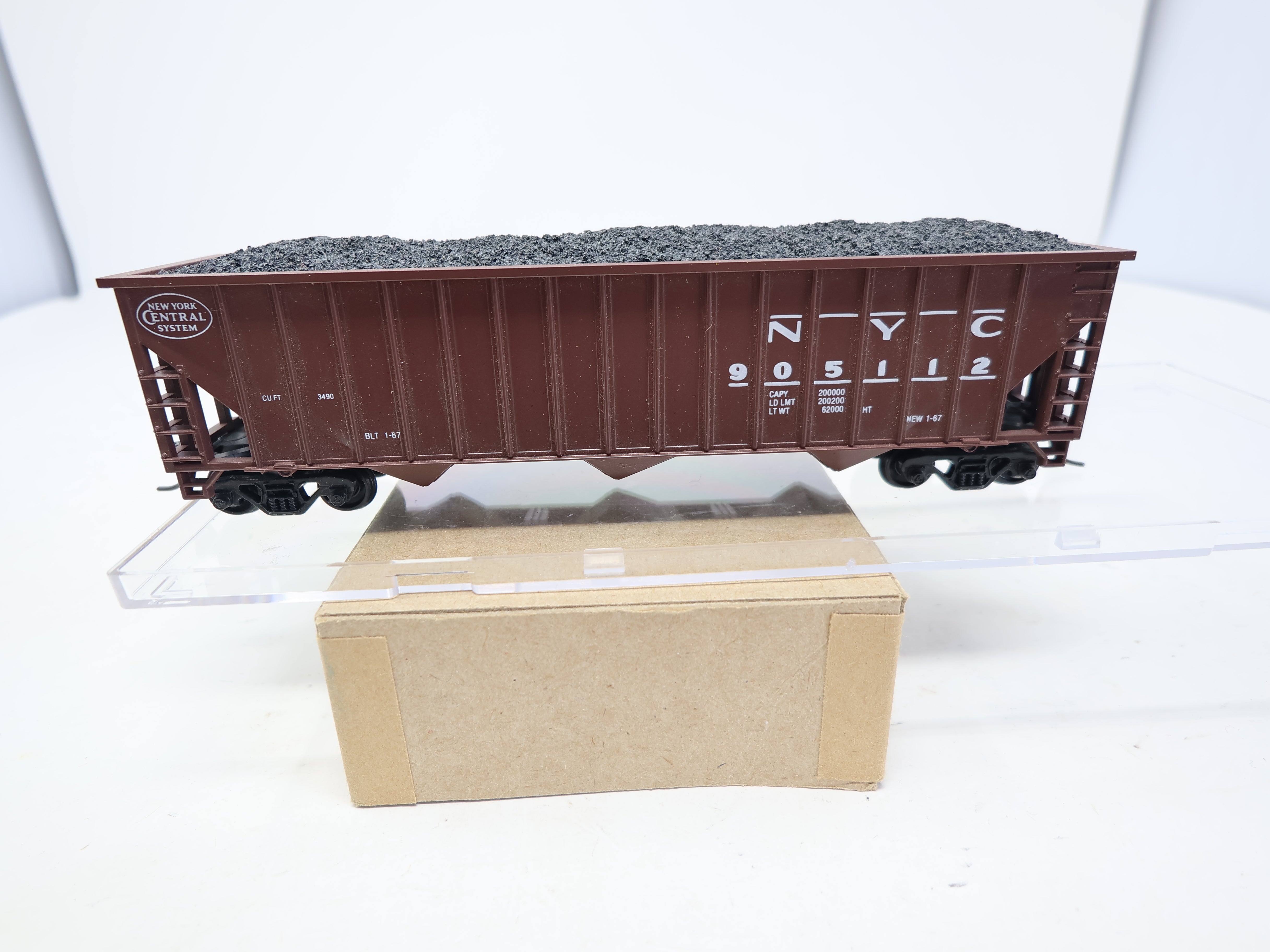 USED Con-Cor HO Scale, Coal Hopper, New York Central NYC #905112