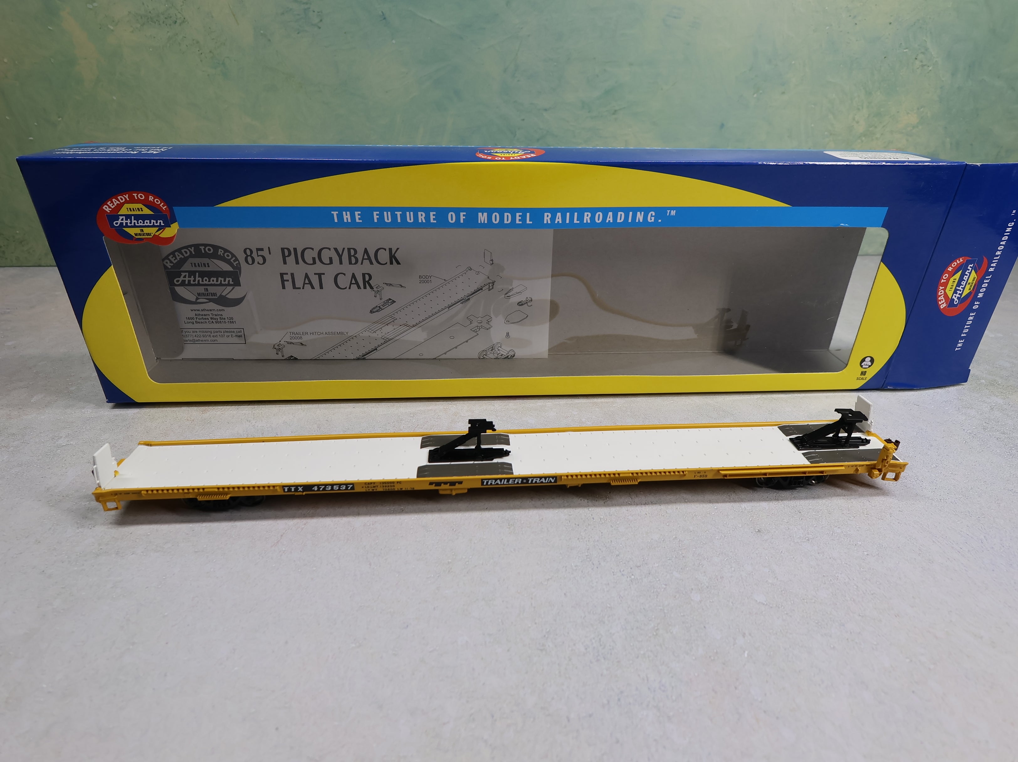 Athearn ATH93678 HO Scale 85' Flat Car Trailer Train TTX #473537