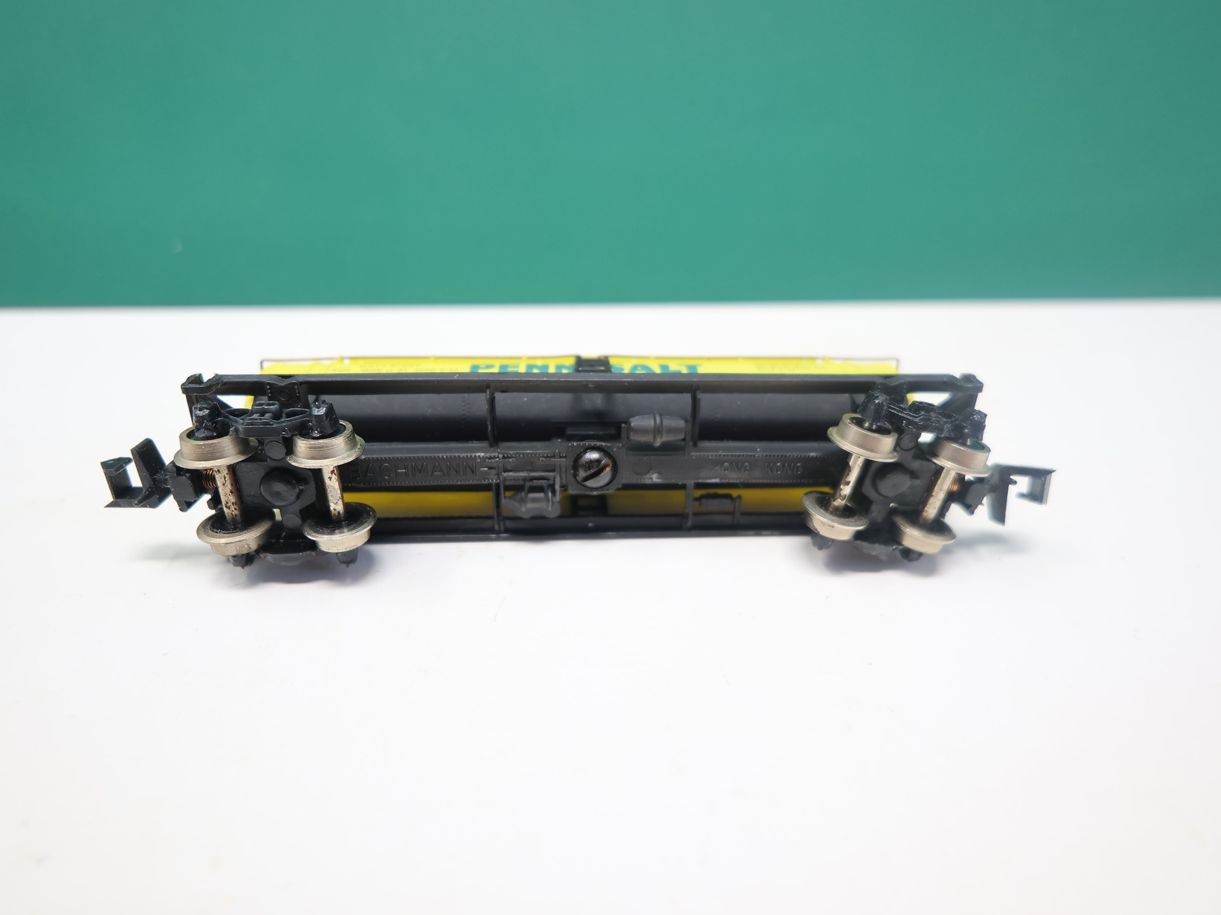 USED Bachmann N Scale, Triple Dome Tank Car, Penn Salt GATX #67927