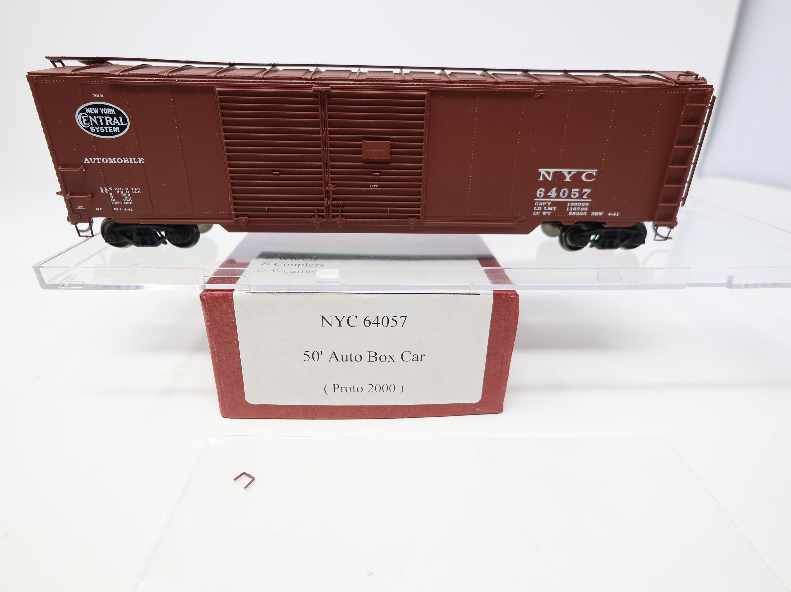 USED Life-Like HO Scale Proto2000 50' Auto Box Car New York Central NYC #64057