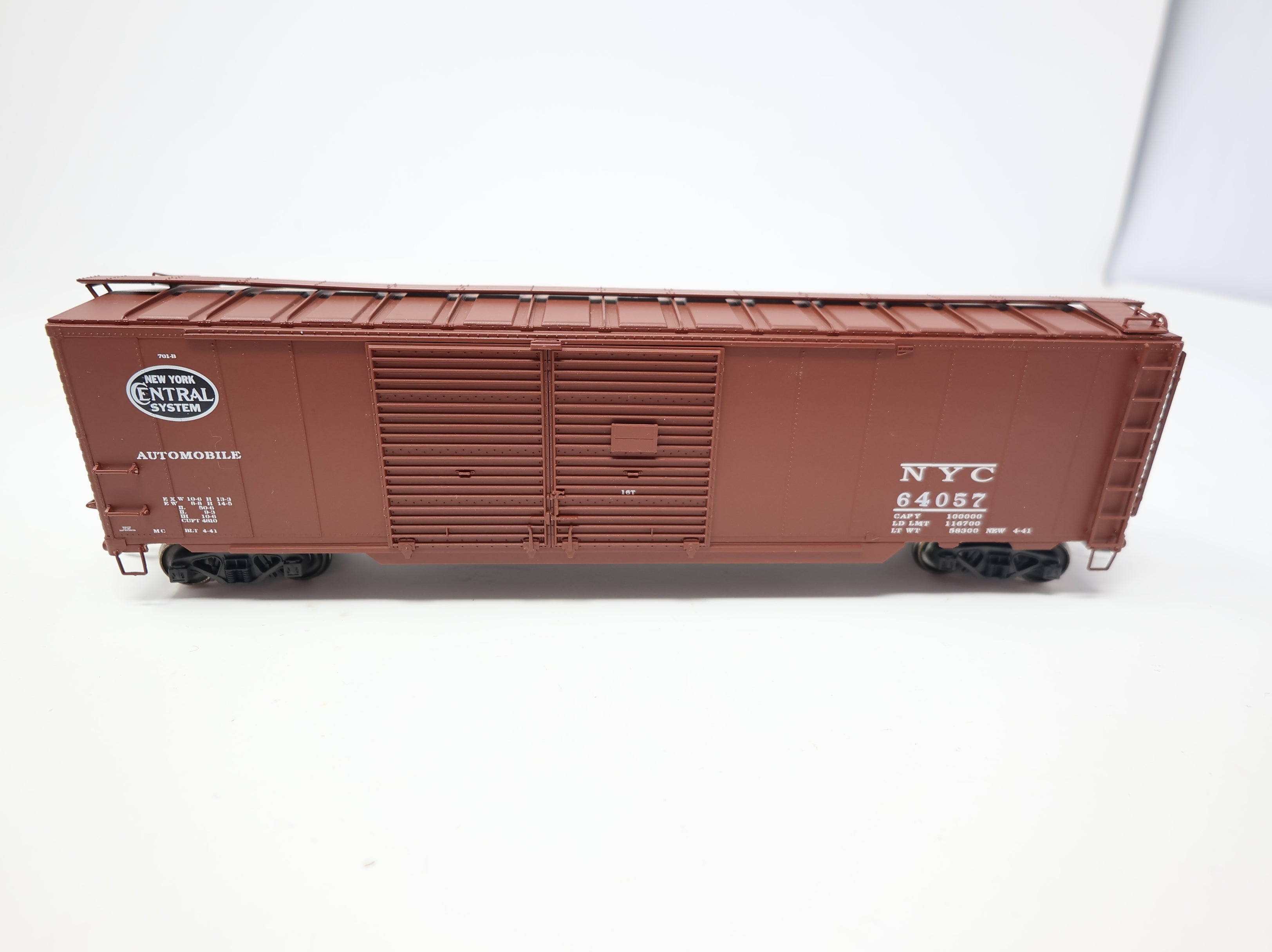 USED Life-Like HO Scale Proto2000 50' Auto Box Car New York Central NYC #64057