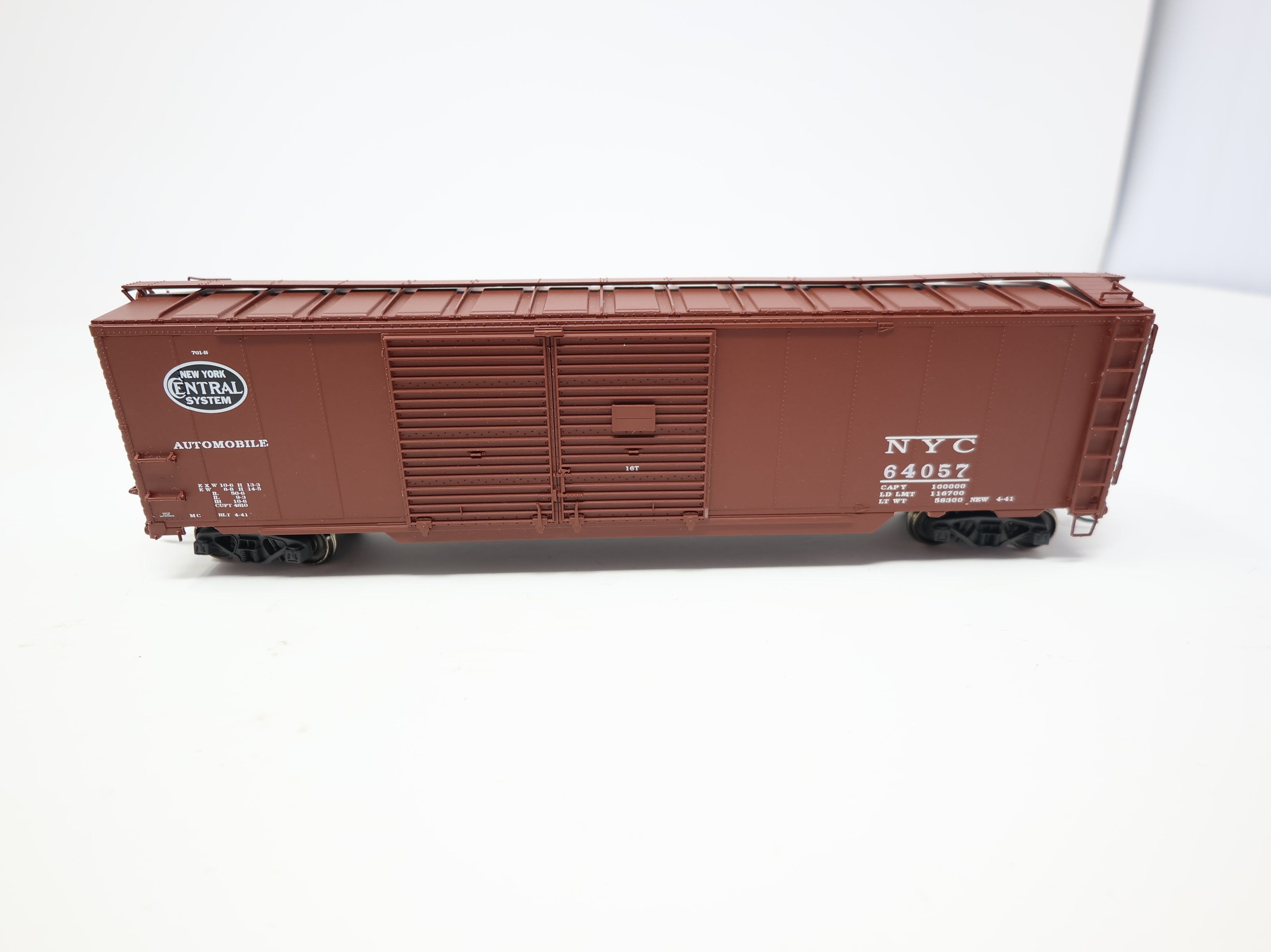 USED Life-Like HO Scale Proto2000 50' Auto Box Car New York Central NYC #64057