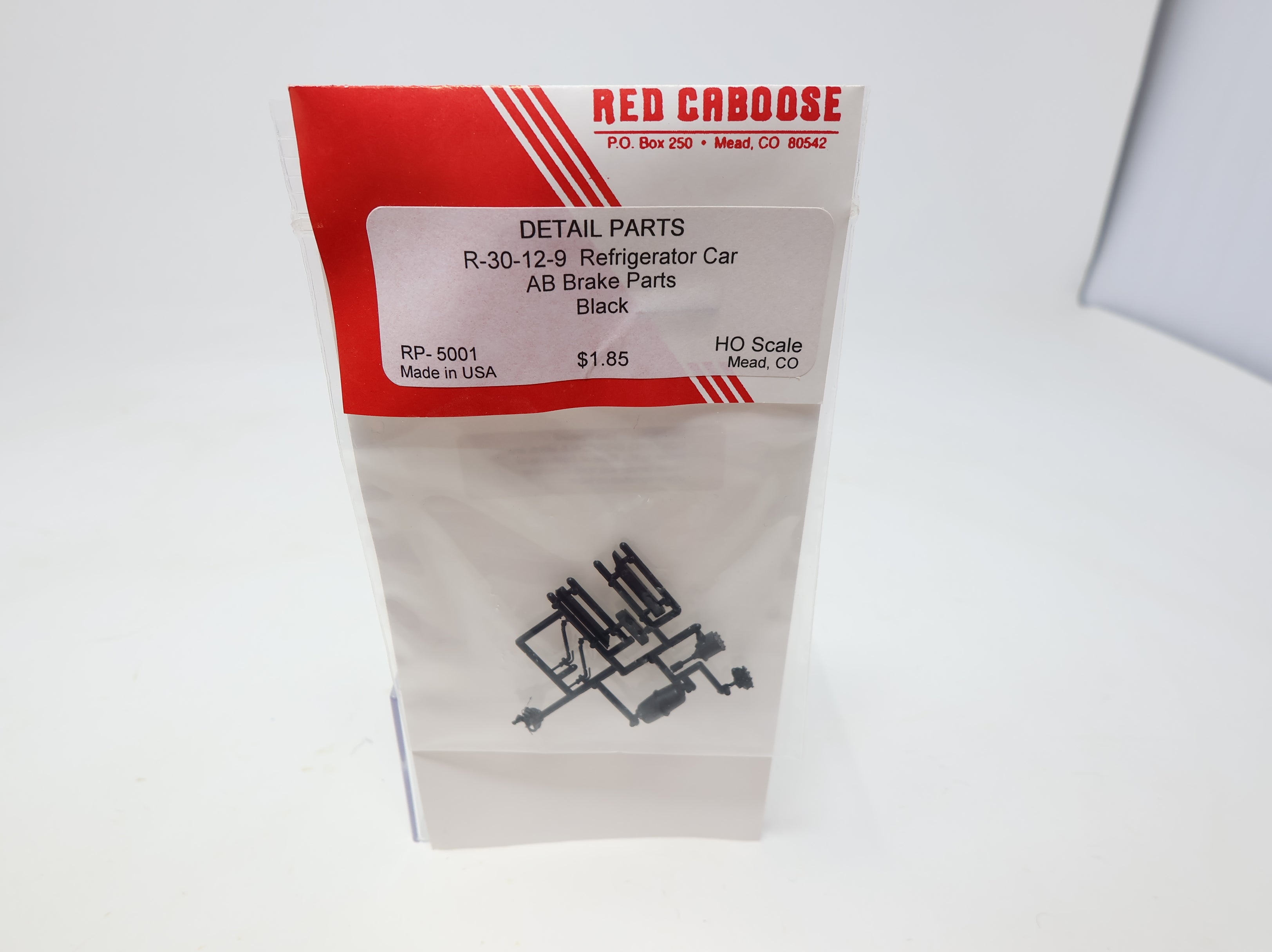 Red Caboose RP-5001 HO Scale Refrigerator Car AB Brake Detail Parts Black