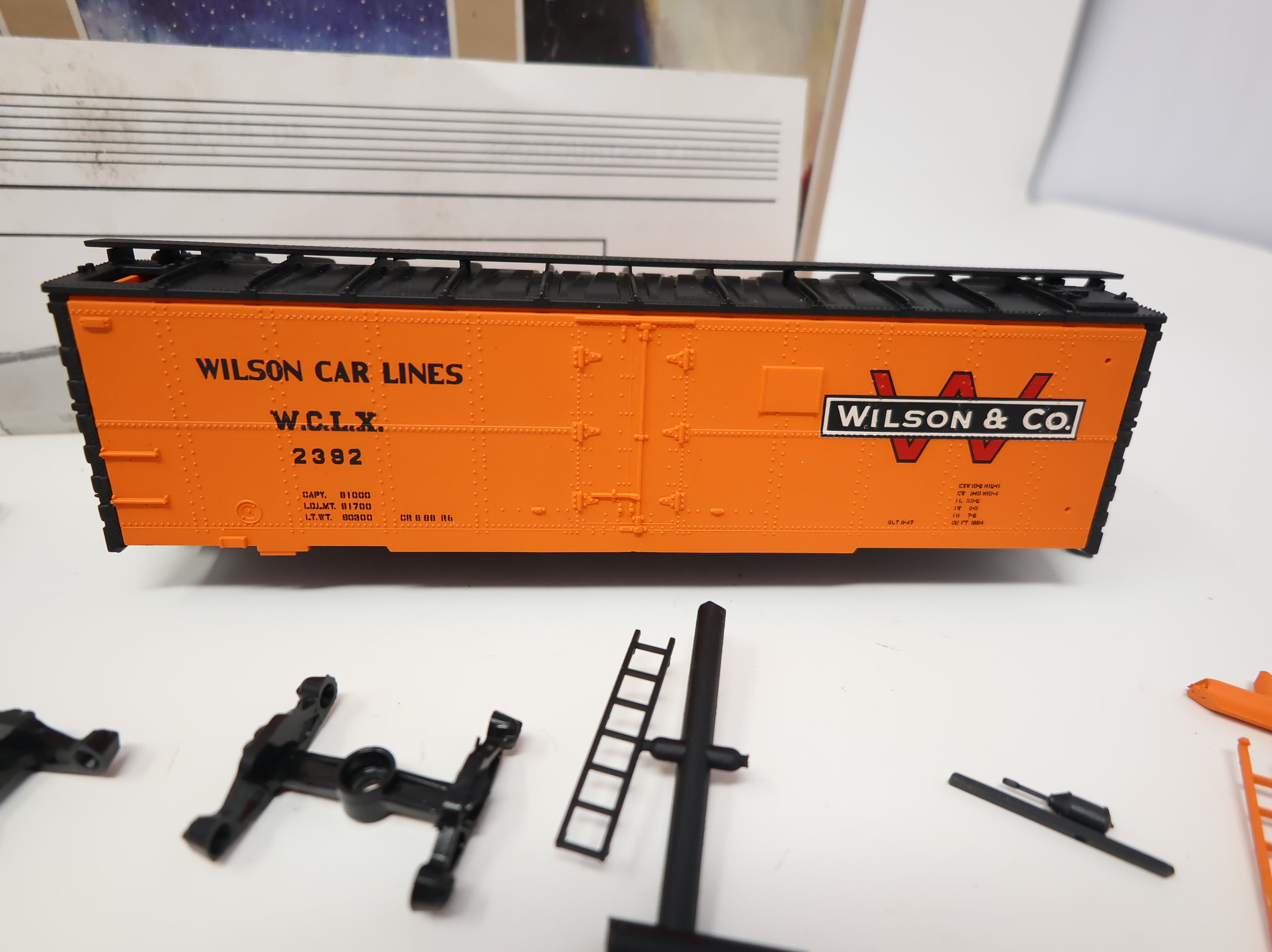 USED Walthers 932-2555 HO Scale 40' Meat Reefer Wilson Car Lines WCLX #2382 KIT