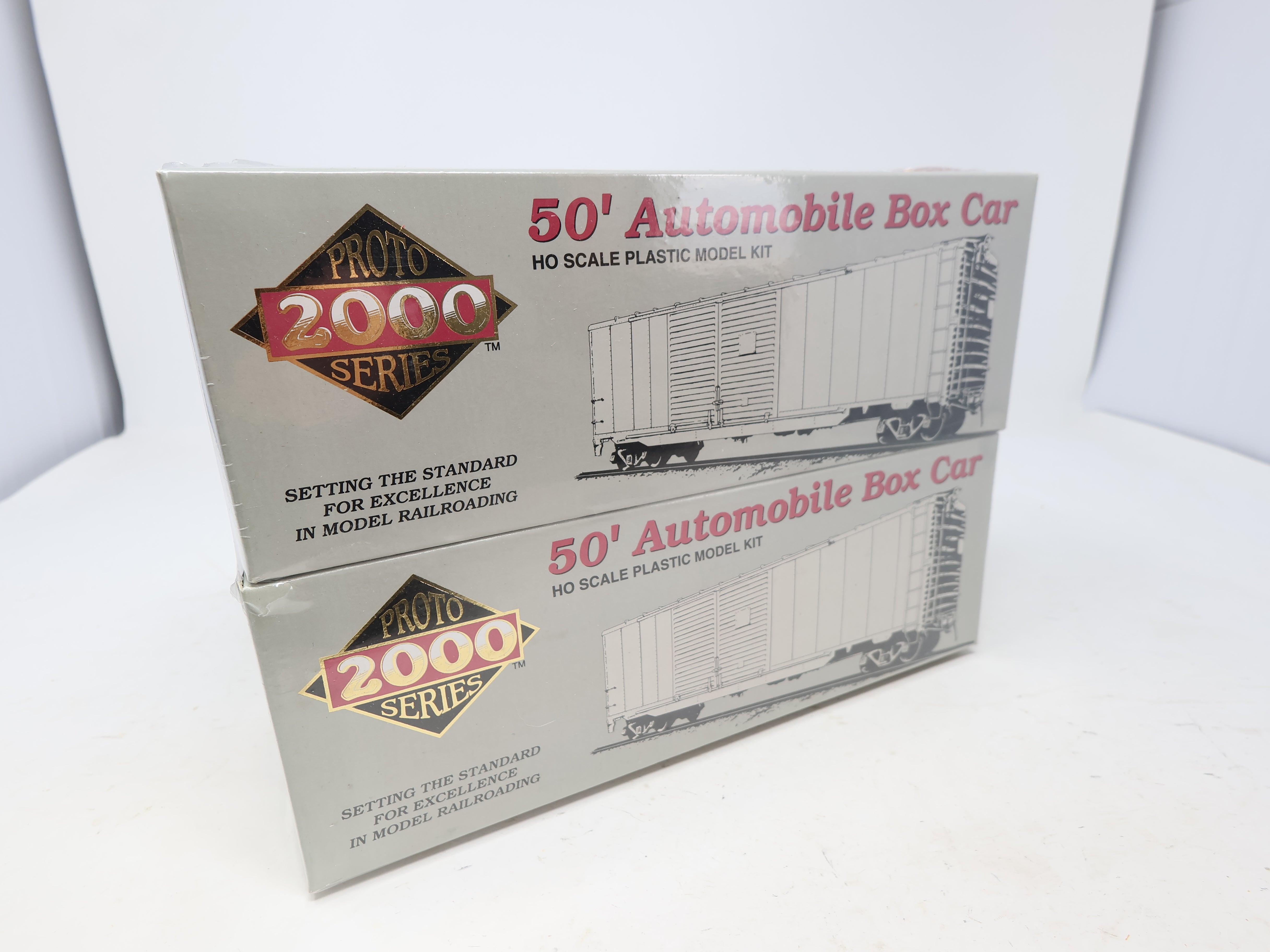 Life-Like HO Scale 21032 , 50' Automobile Box Car 4 Car Pack (Sealed), Union Pacific , Proto2000 (KIT)