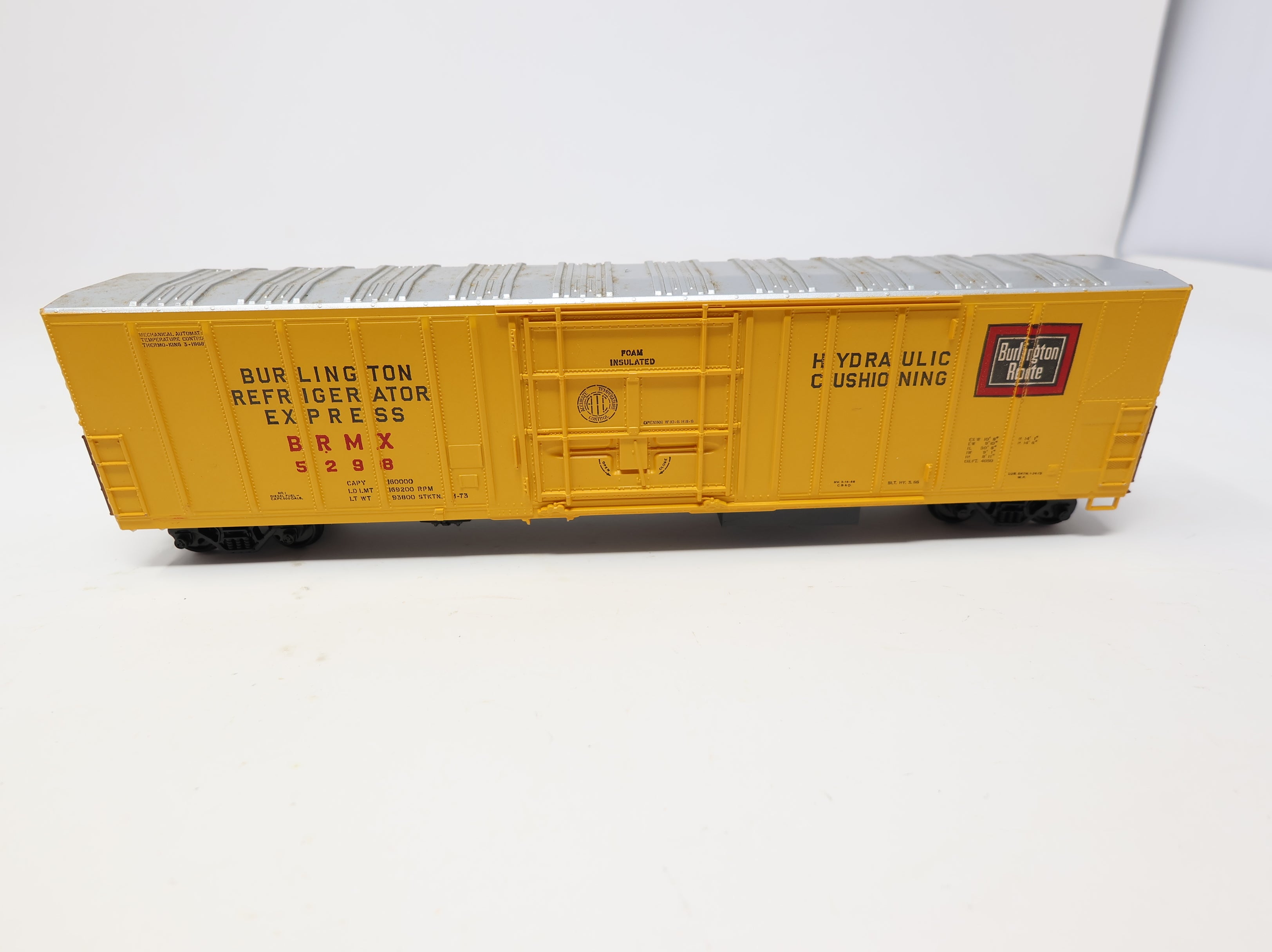 USED HO Scale 55' Box Car Burlington BRMX #5298