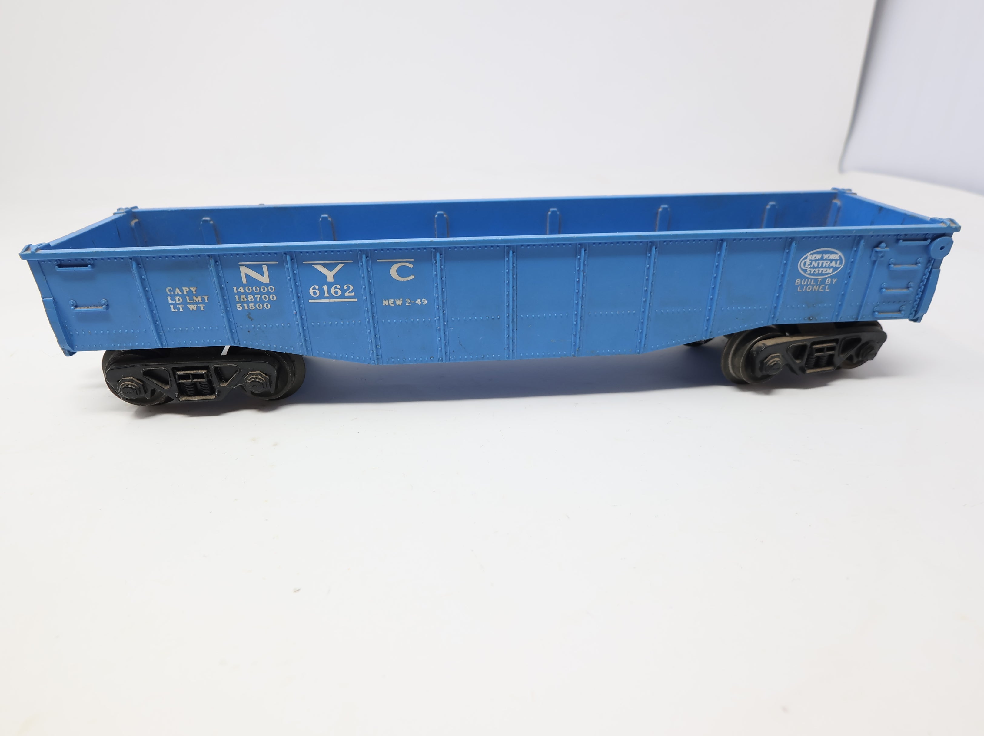 USED Lionel O Gondola New York Central NYC #6162