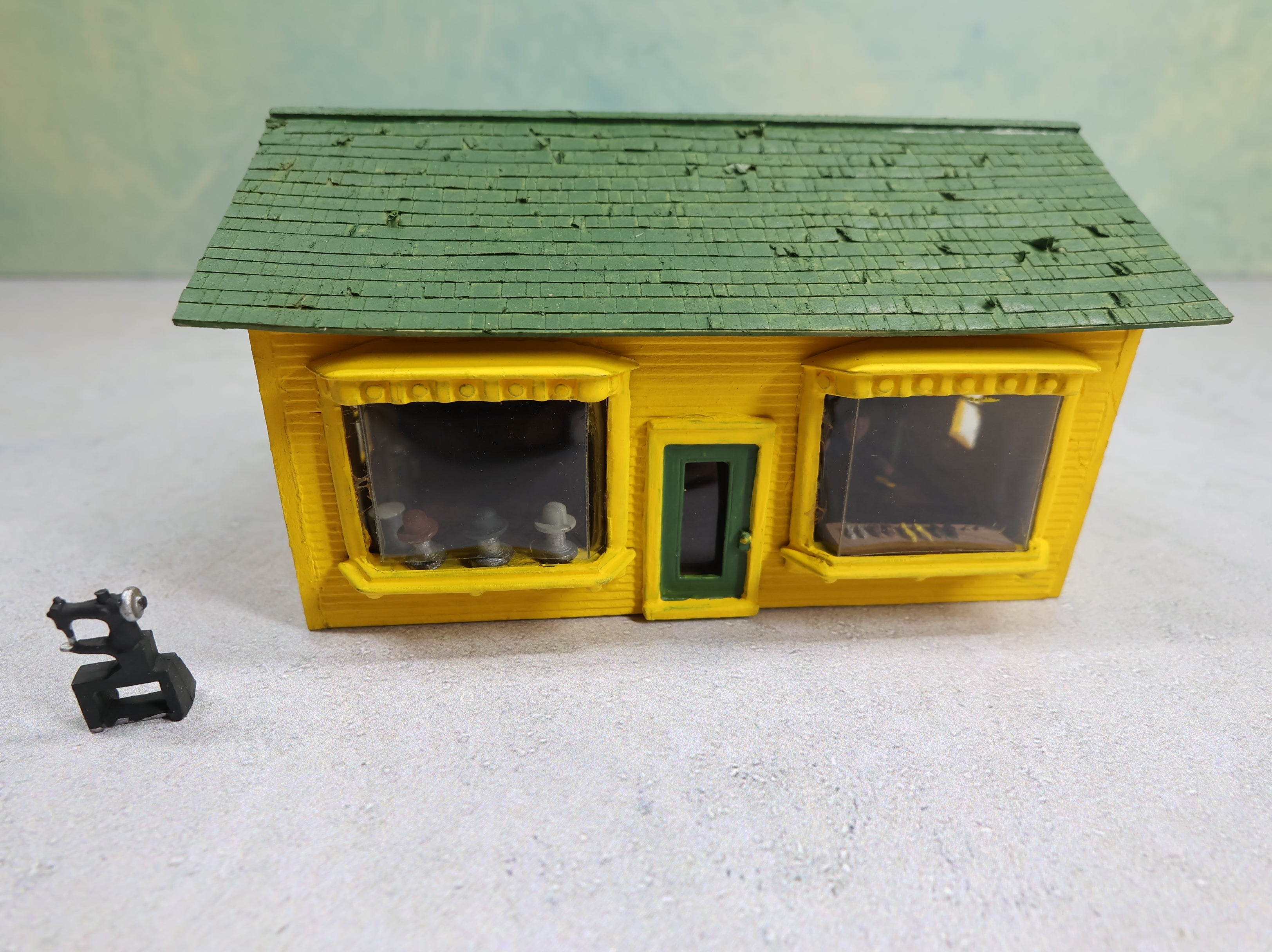 USED HO Scale Custom Made Hat Parlor & Shoe Repair Store