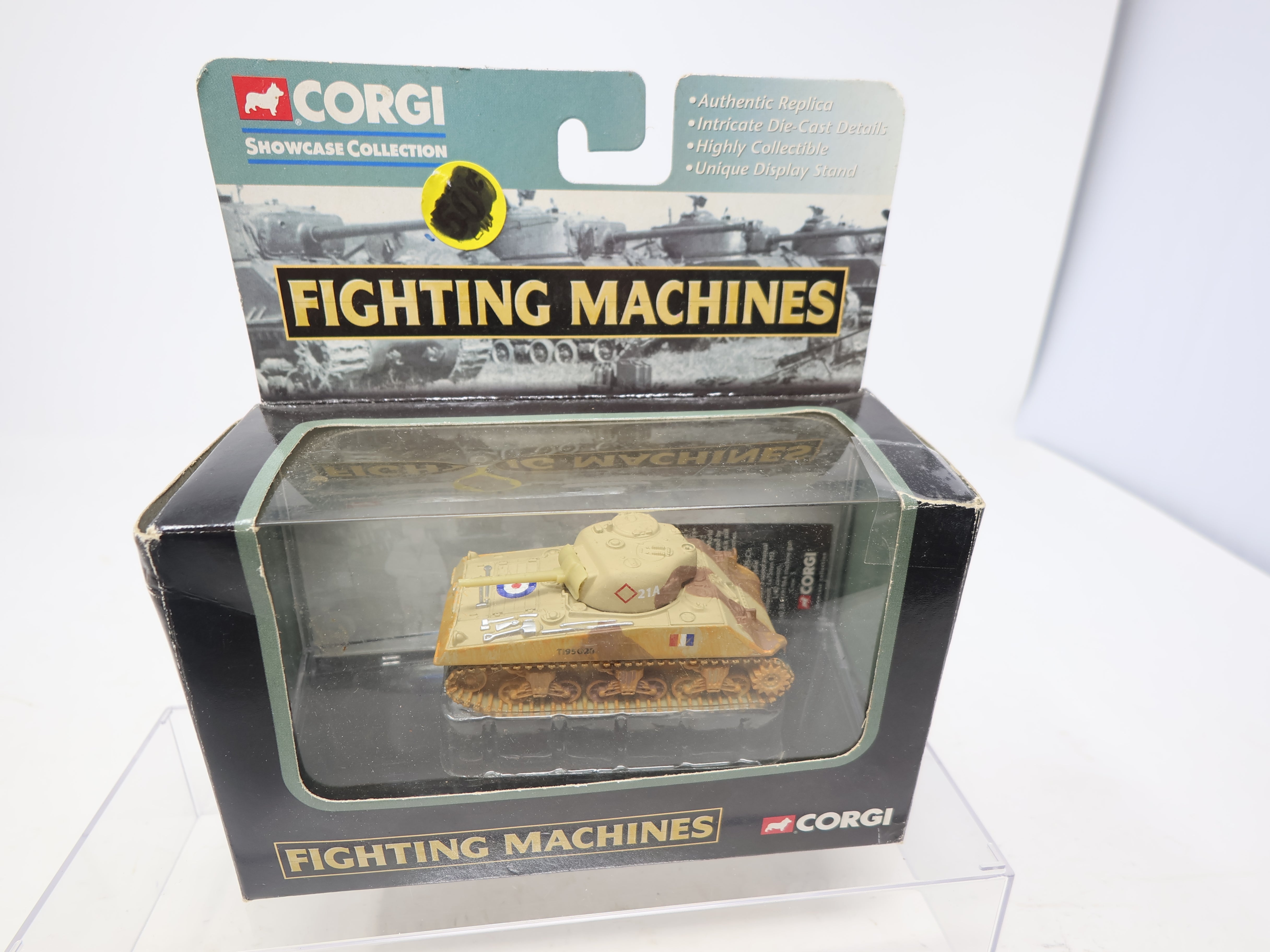 USED Corgi CS90079 , Fighting Machines M4 Sherman Tank 7th Armoured Division