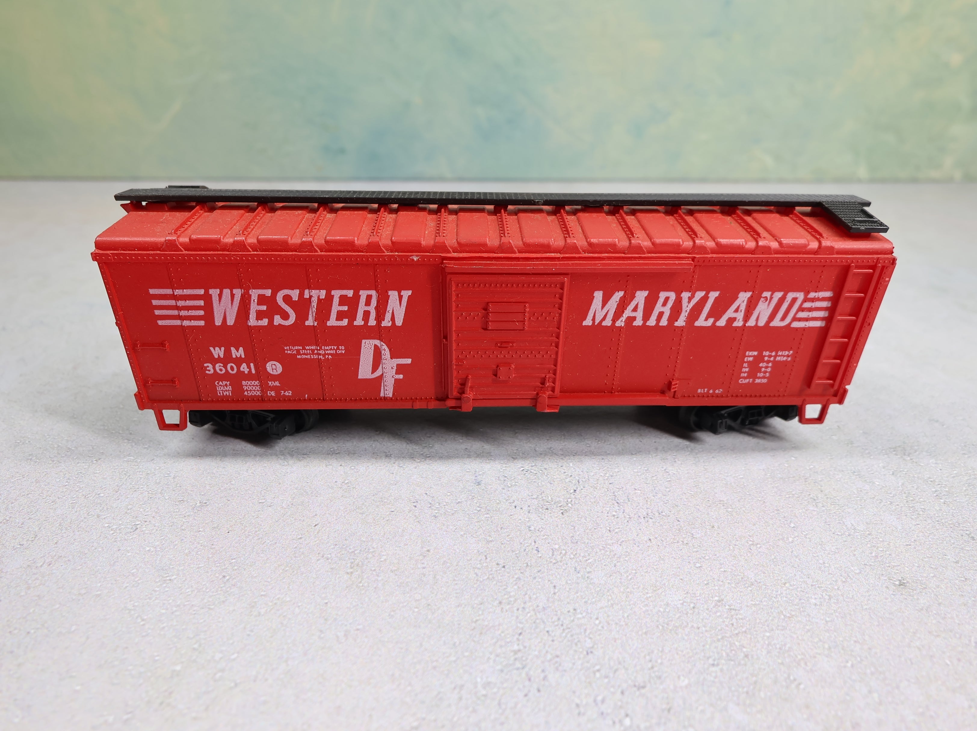 USED AHM HO Scale 40' Steel Box Car Western Maryland WM #36041