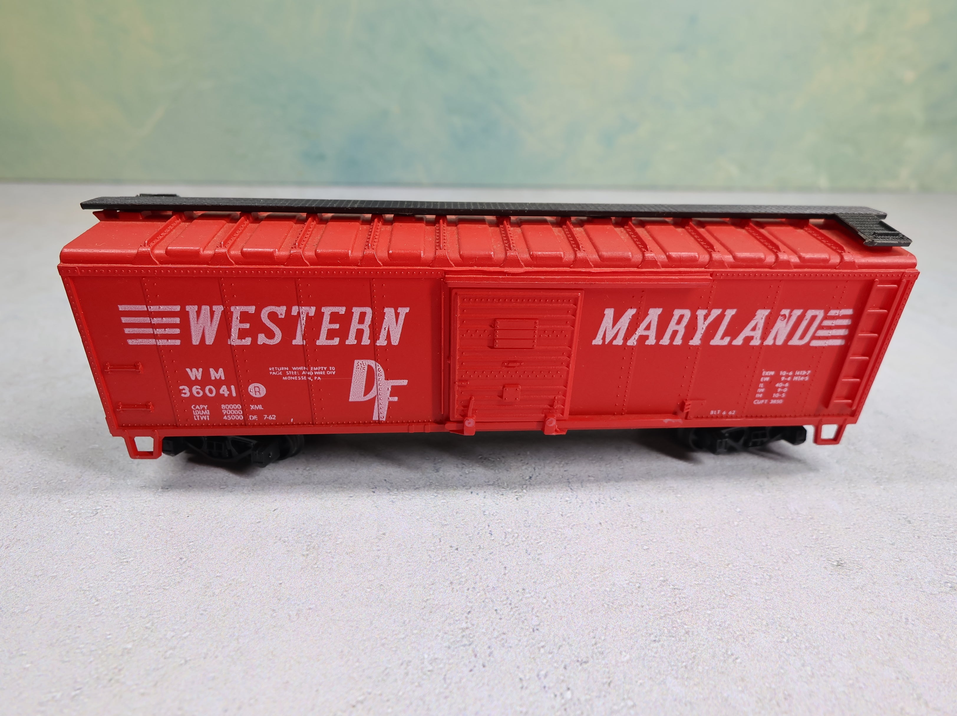 USED AHM HO Scale 40' Steel Box Car Western Maryland WM #36041