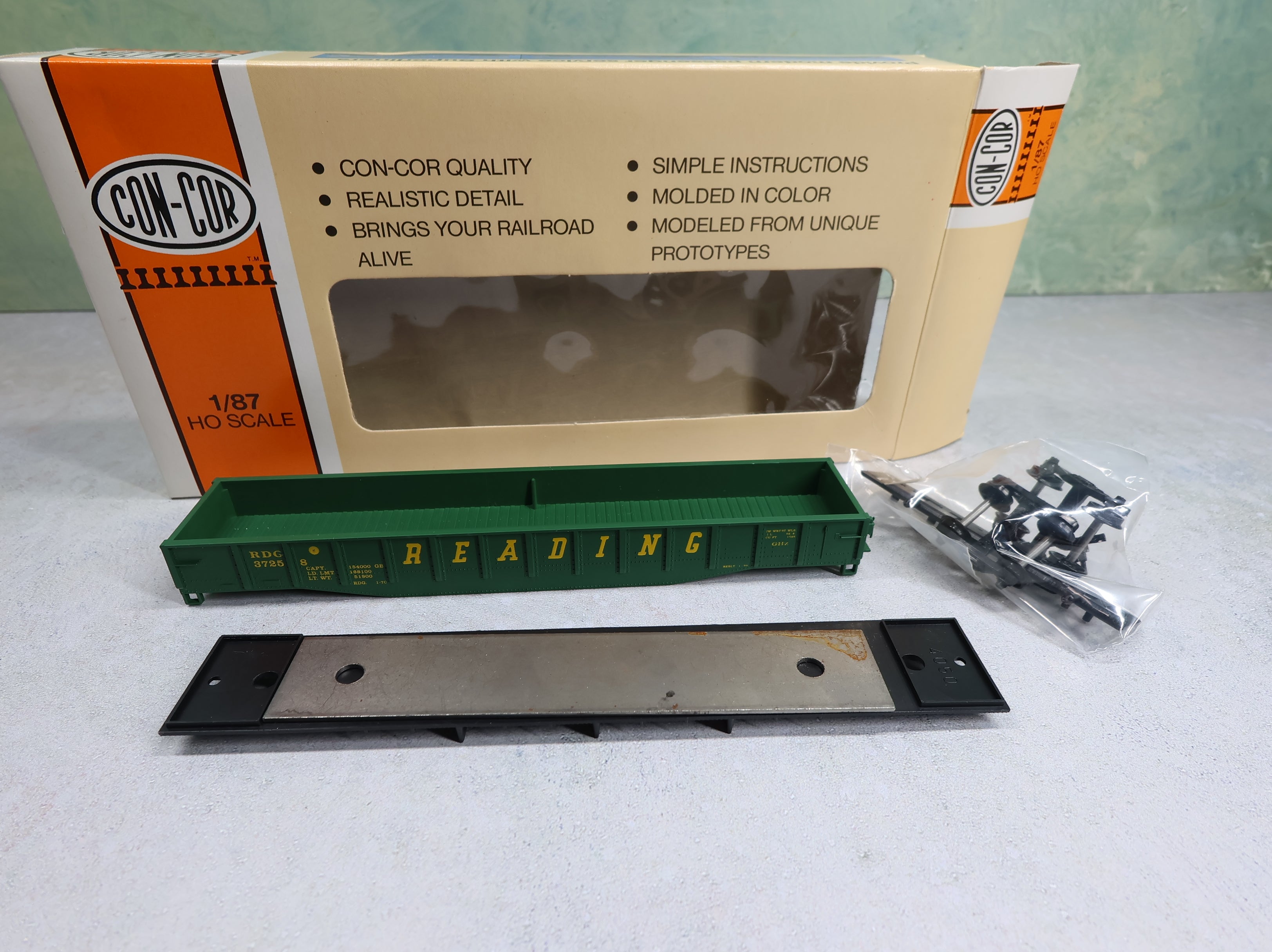 USED Con-Cor HO Scale RDG Historical Society 54' Mill Gondola Reading RDG #37258 KIT