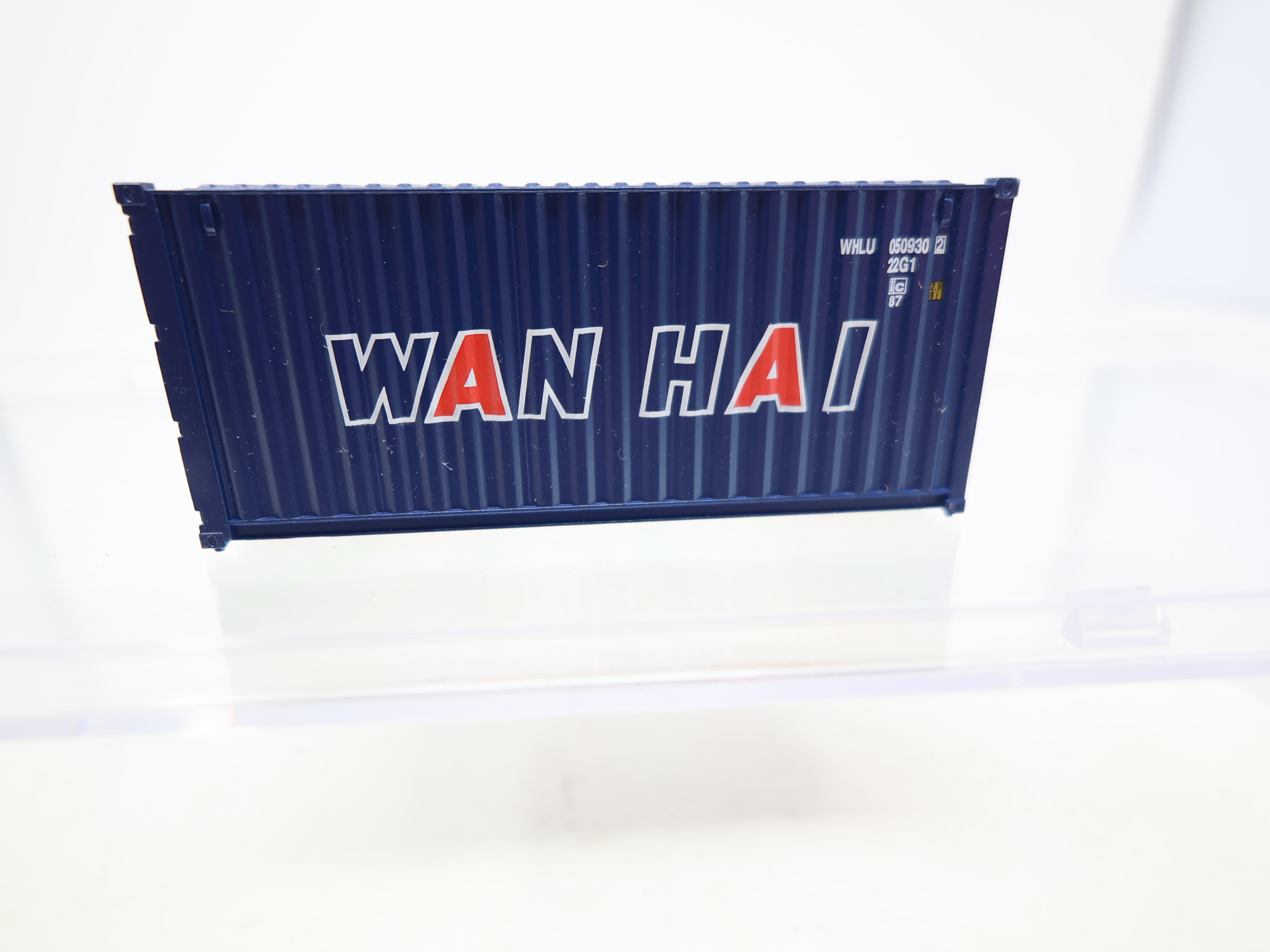 USED Walthers HO Scale, 20' Intermodal Container, Wan Hai WHLU #0509302