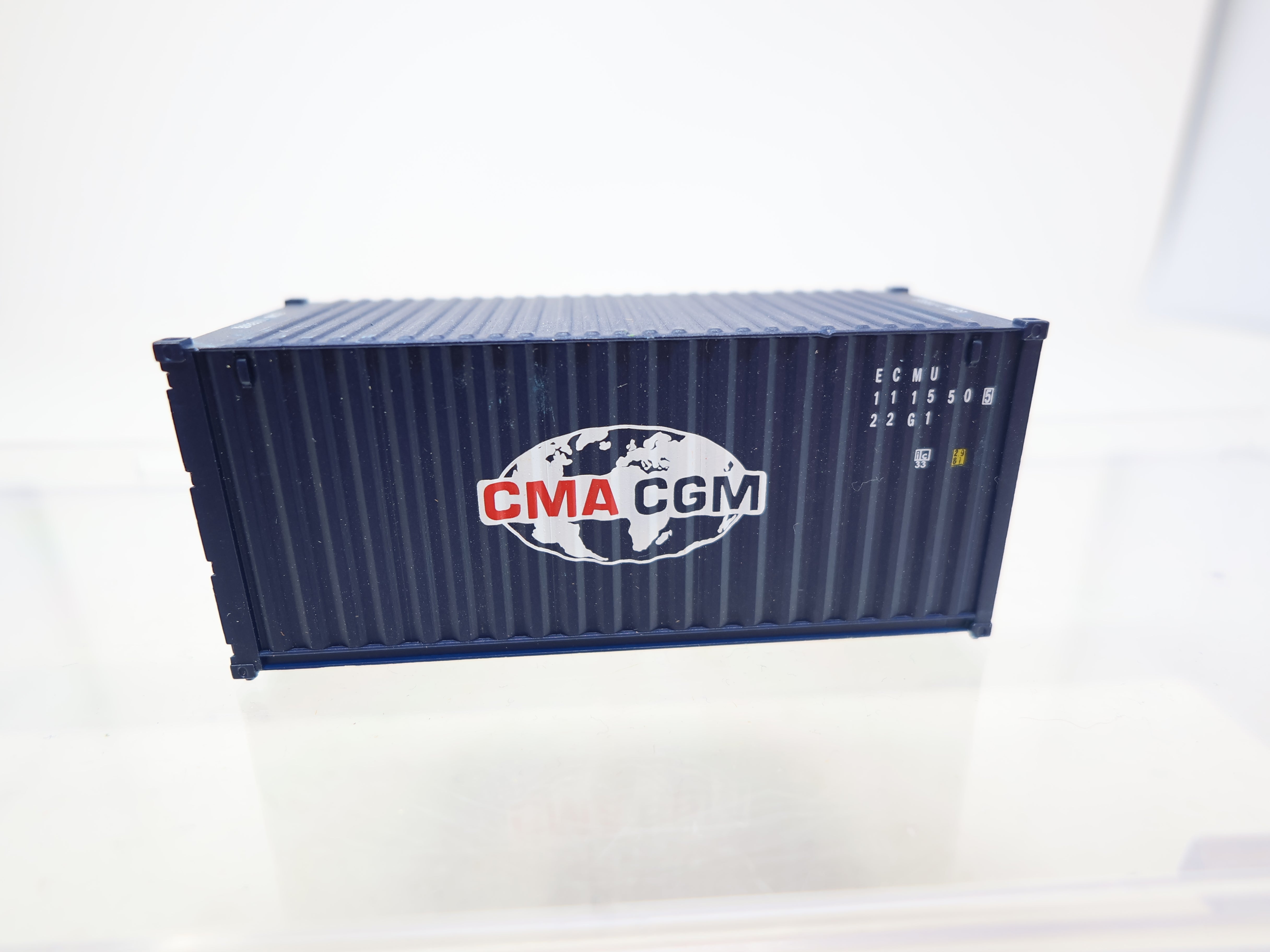 USED Walthers HO Scale, 20' Intermodal Container, CMA CGM ECMU #1115505