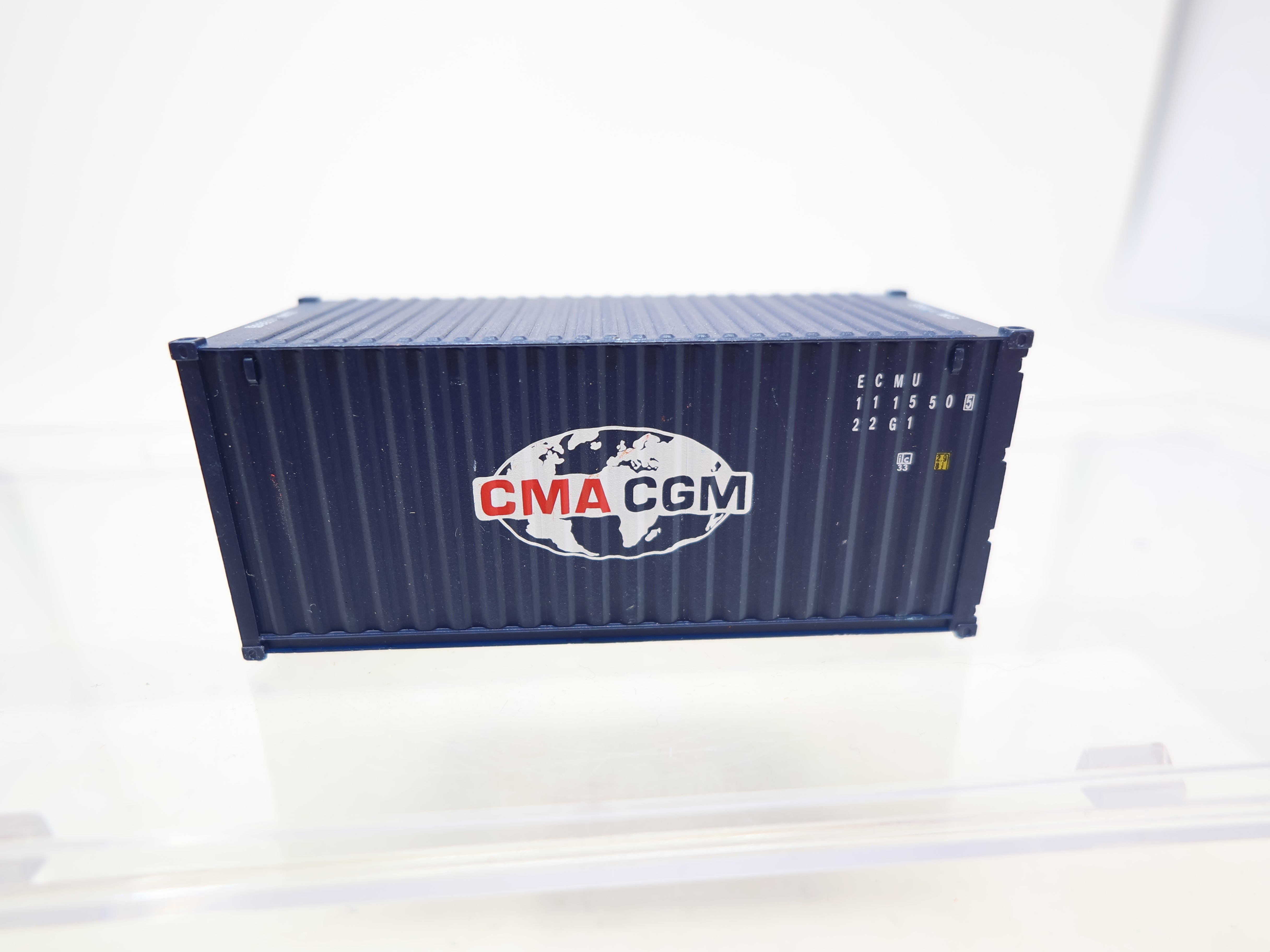 USED Walthers HO Scale, 20' Intermodal Container, CMA CGM ECMU #1115505