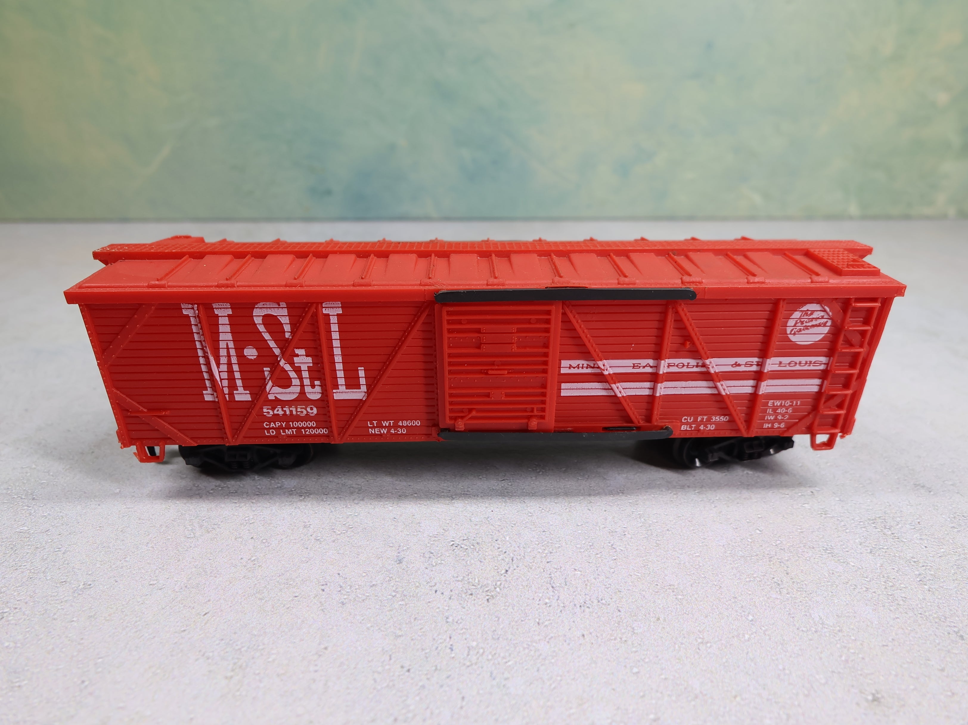 USED Life-Like HO Scale 40' Wooden Box Car Minneapolis & St Louis MStL #541159