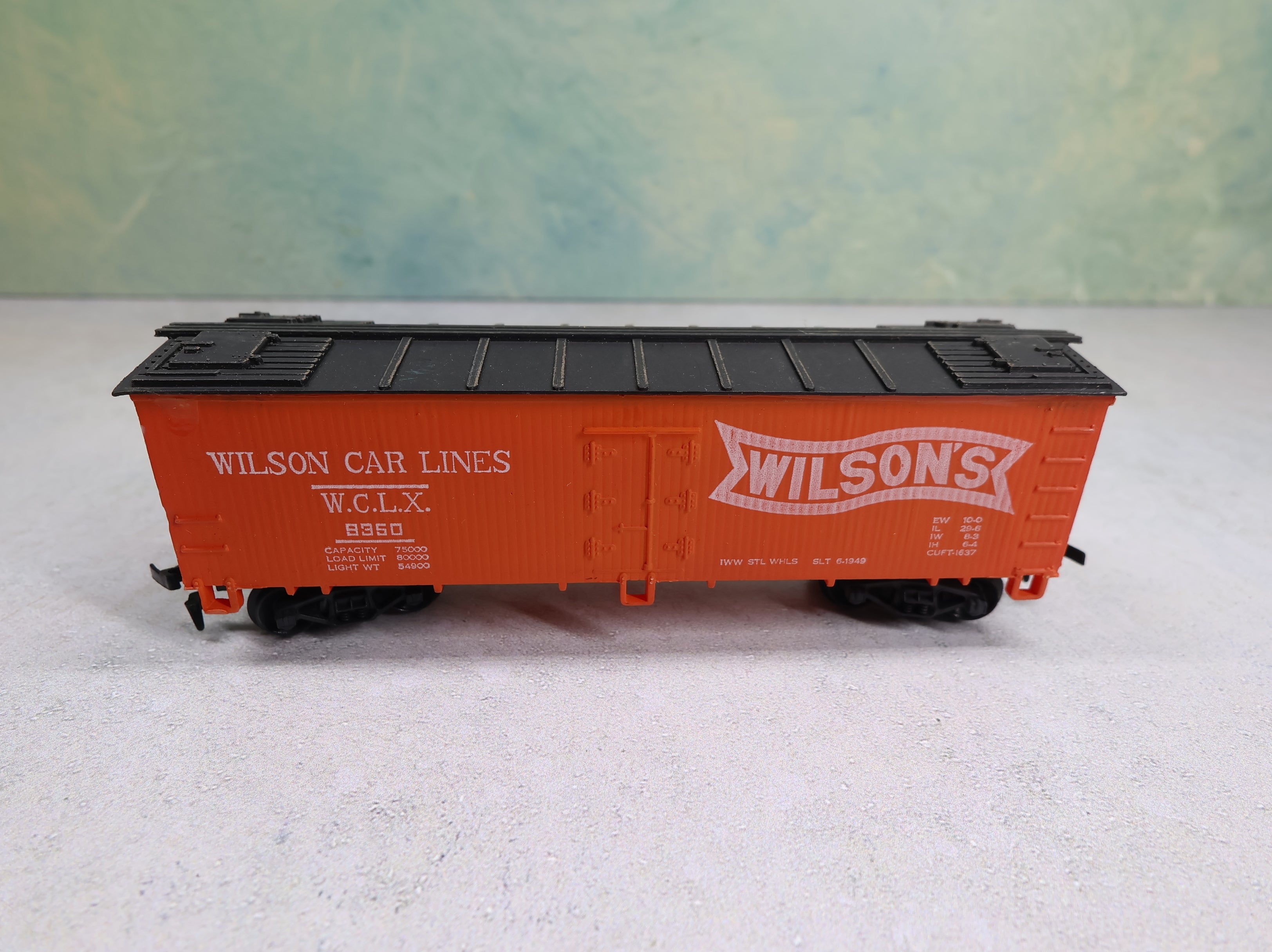 USED Life-Like HO Scale 38' Wooden Reefer Box Car Wilson Car Lines WCLX #9350