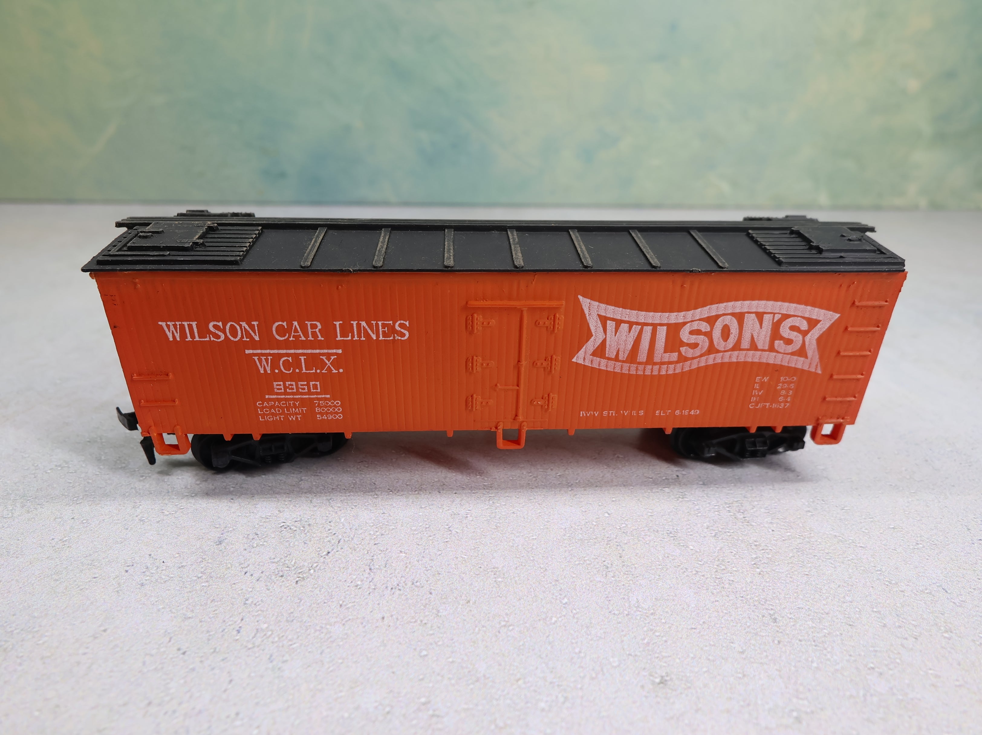 USED Life-Like HO Scale 38' Wooden Reefer Box Car Wilson Car Lines WCLX #9350